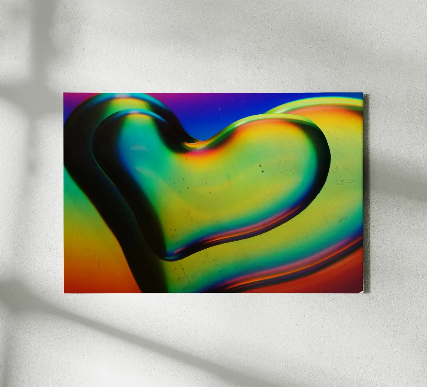 Gradient heart shape canvas van artshop