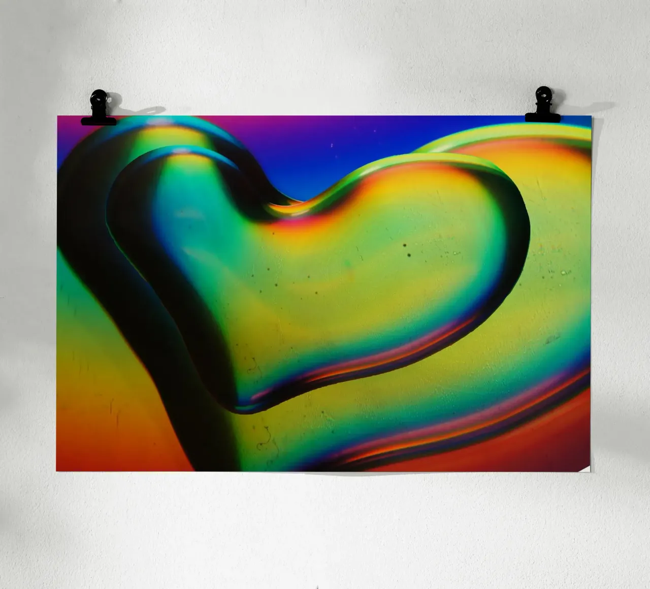 Gradient heart shape poster da artshop