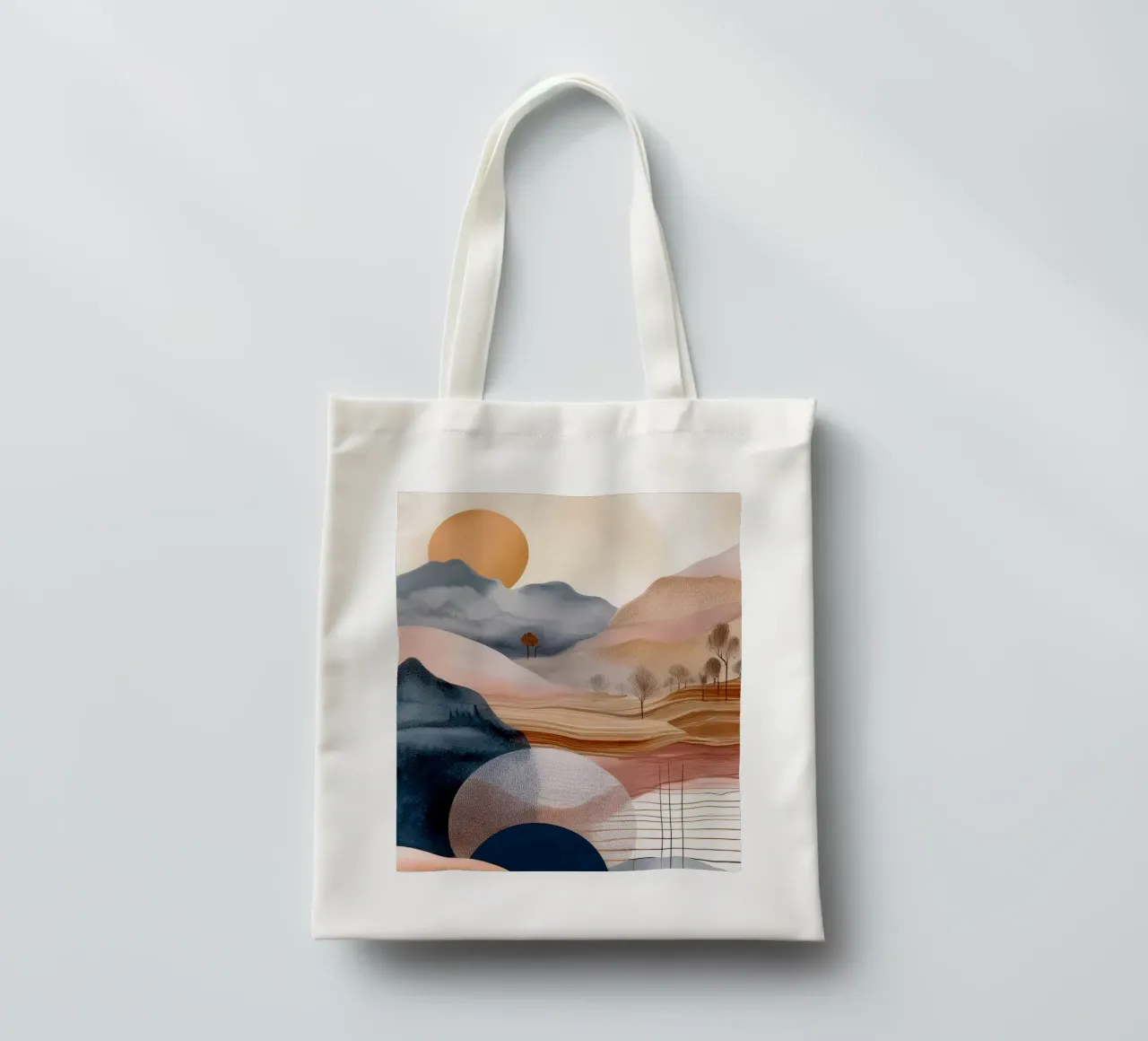 Landscape, abstract, art #4 tote bag by Hightown Design