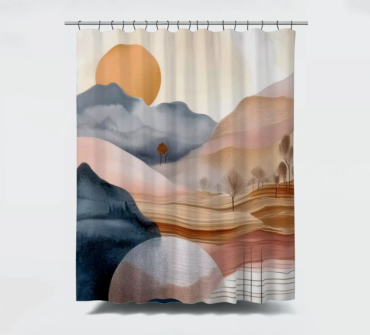 Landscape, abstract, art #4 shower curtain by Hightown Design