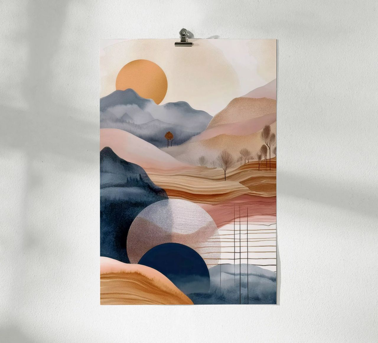Paysage, abstrait, art #4 poster de Hightown Design
