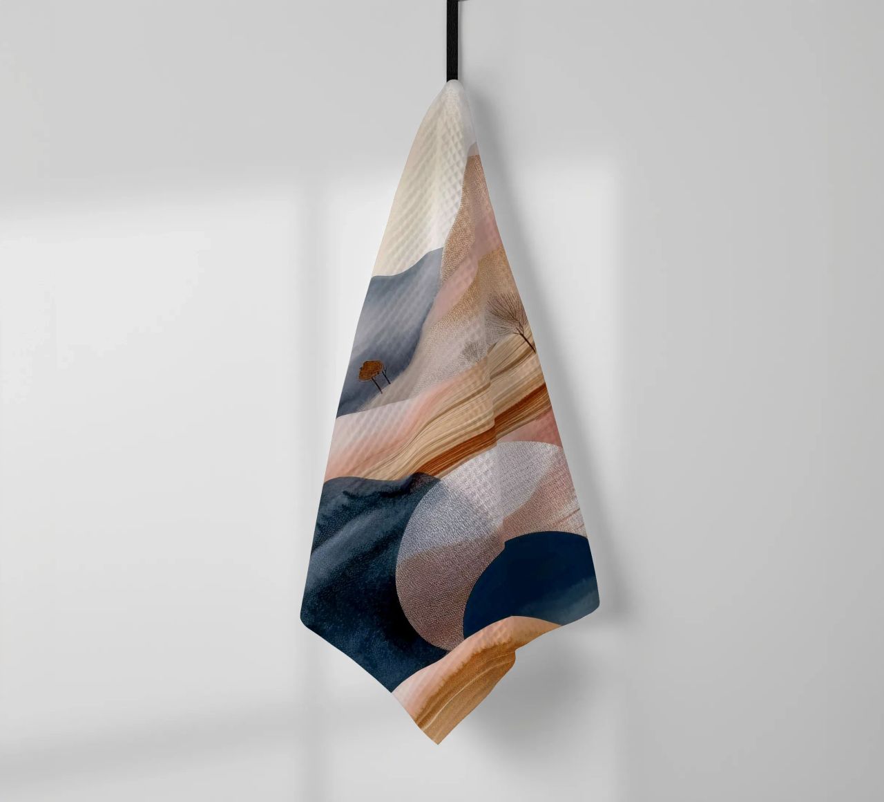 Paysage, abstrait, art #4 torchon de Hightown Design