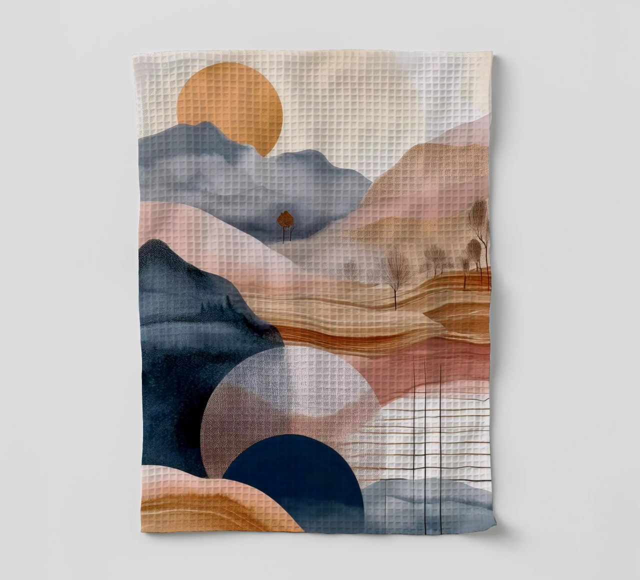 Paysage, abstrait, art #4 torchon de Hightown Design