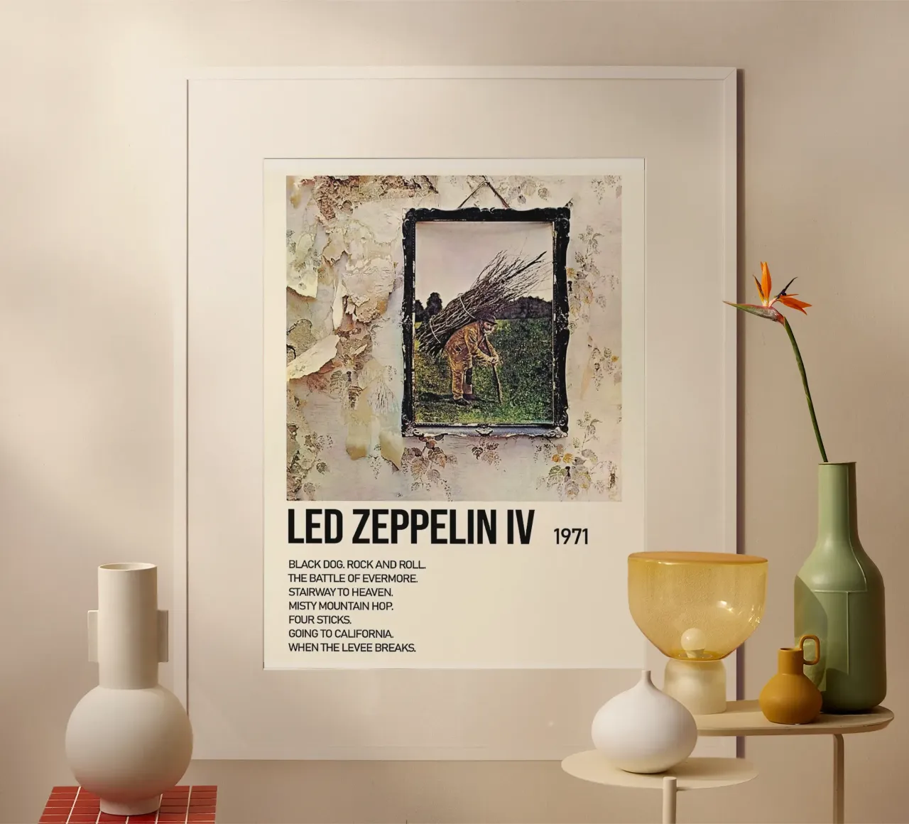 Led Zeppelin IV Tracklists poster da Linda Tobrut