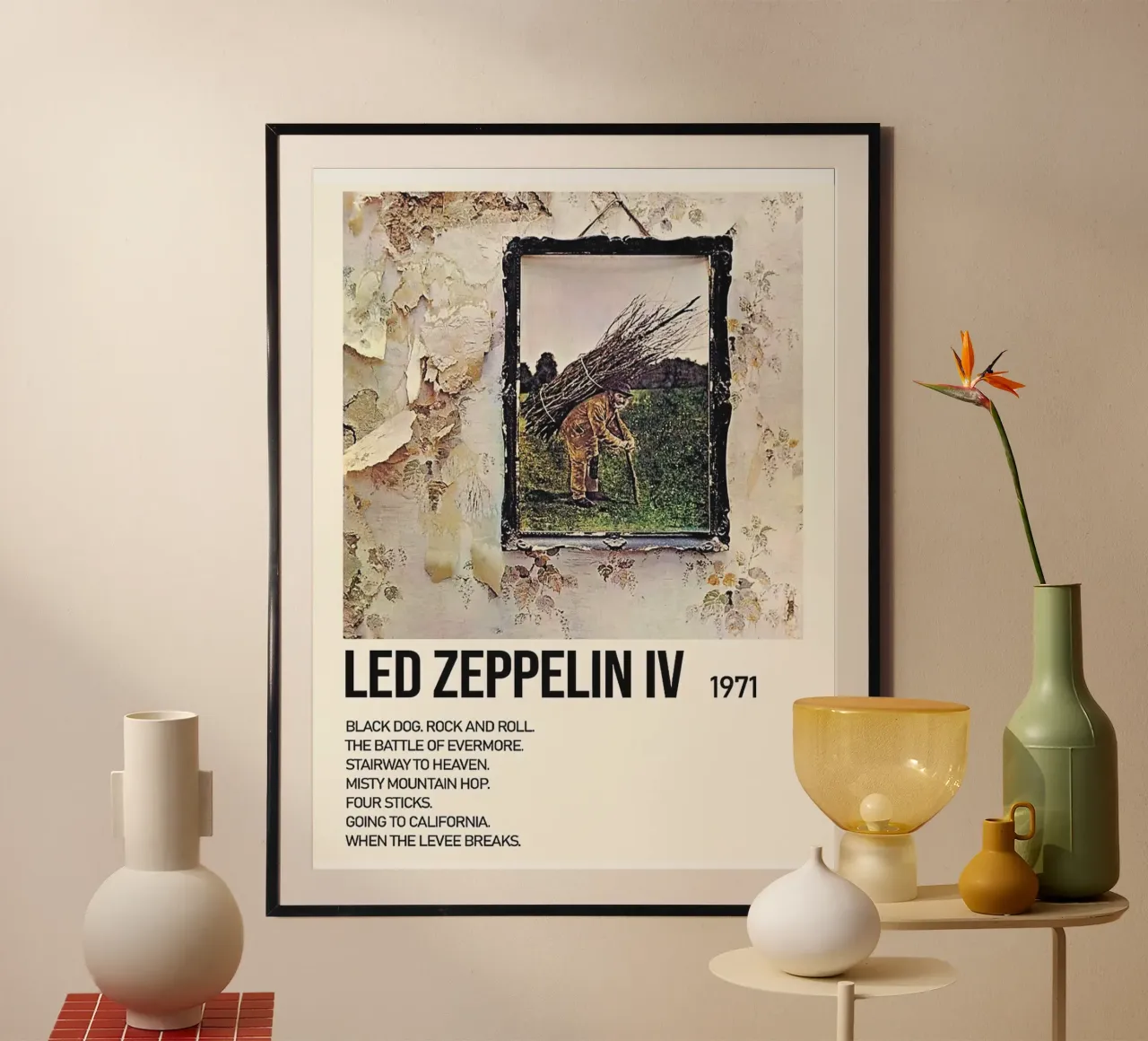 Led Zeppelin IV Tracklists poster da Linda Tobrut