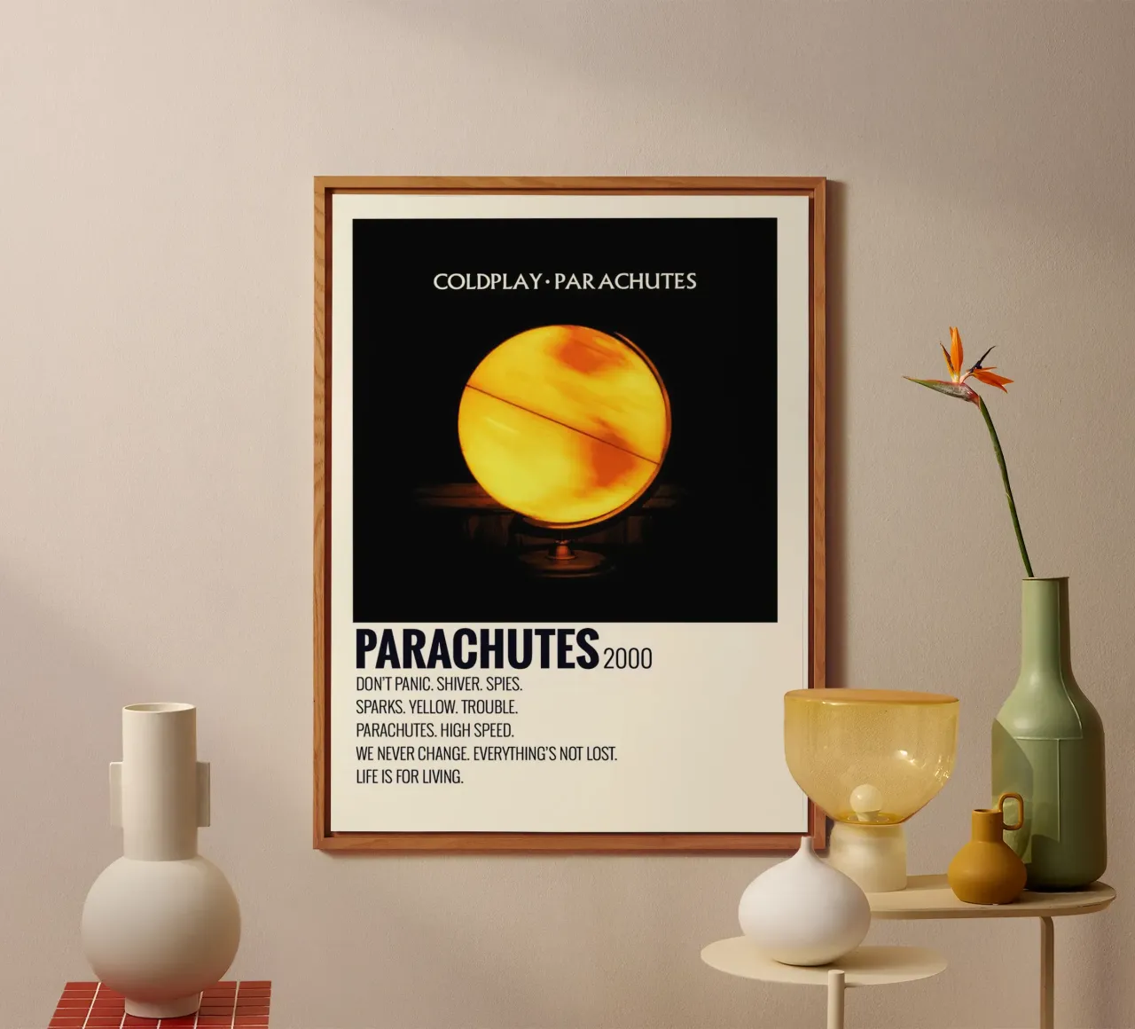 Coldplay Parachutes Traclists pannello forex da Linda Tobrut