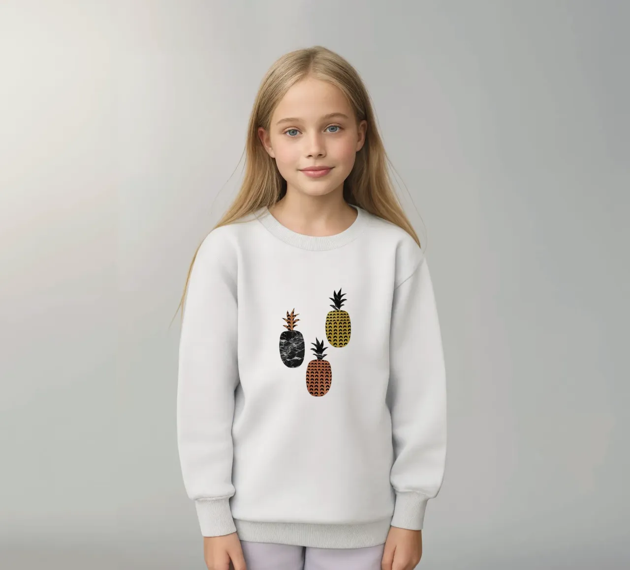Scandi Pineapples felpa bambino da Orara Studio