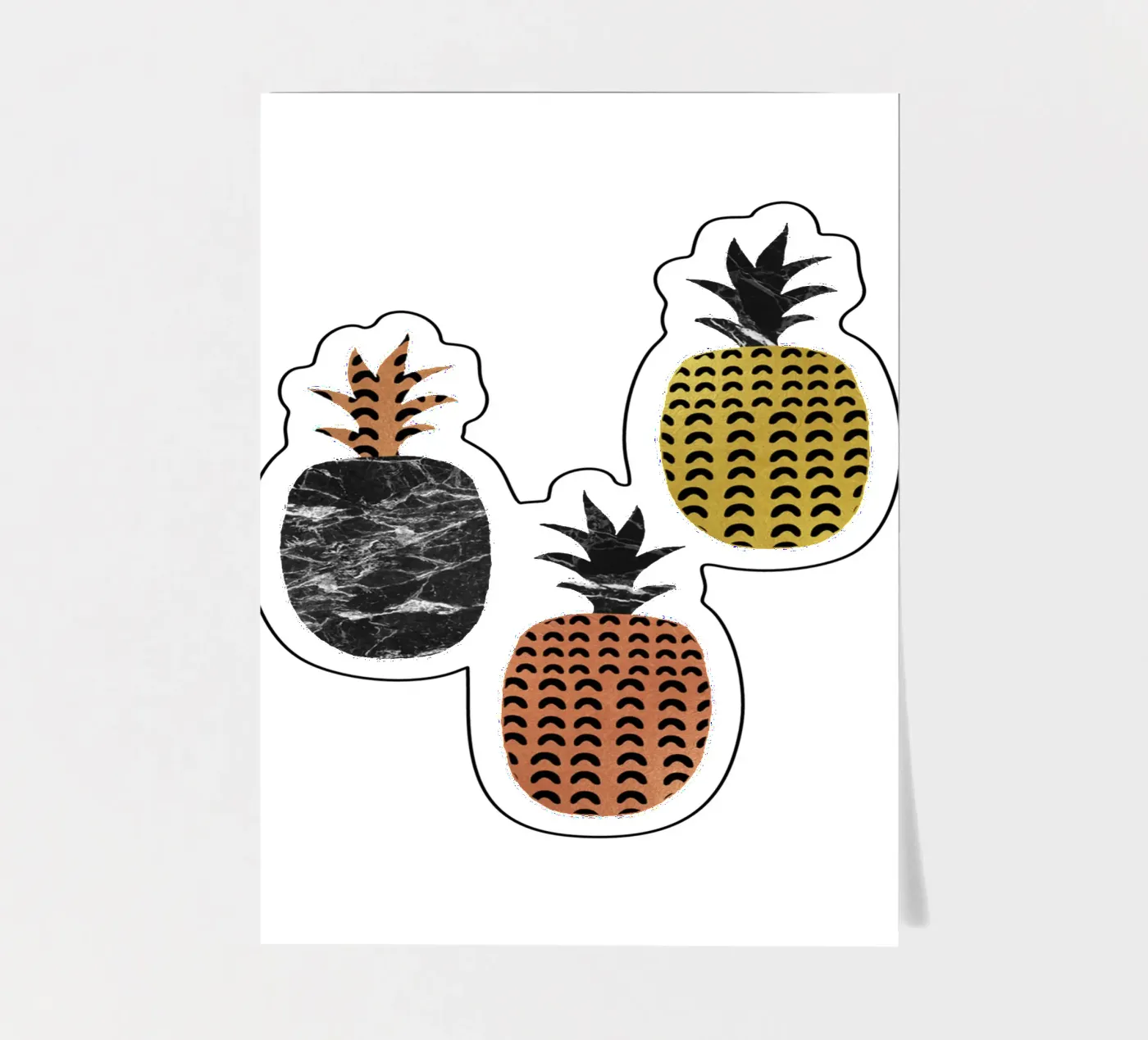 Scandi Pineapples sticker sheet by Orara Studio