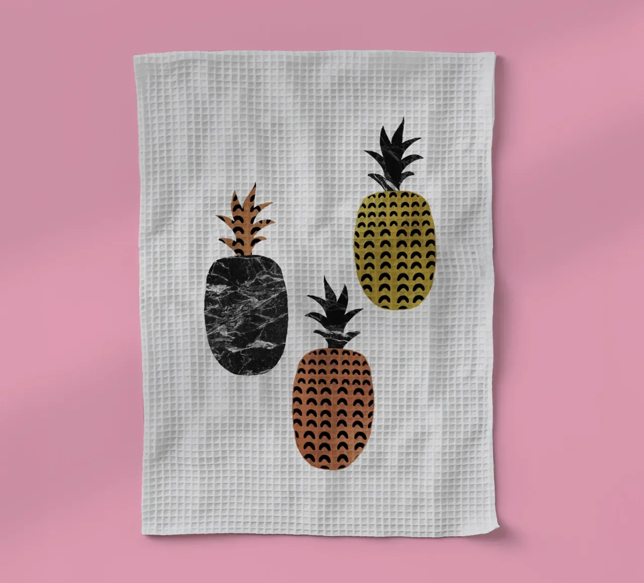 Scandi Pineapples canovaccio da cucina da Orara Studio