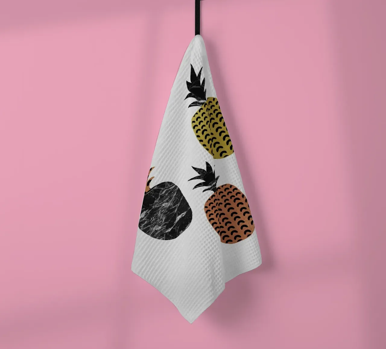 Scandi Pineapples canovaccio da cucina da Orara Studio