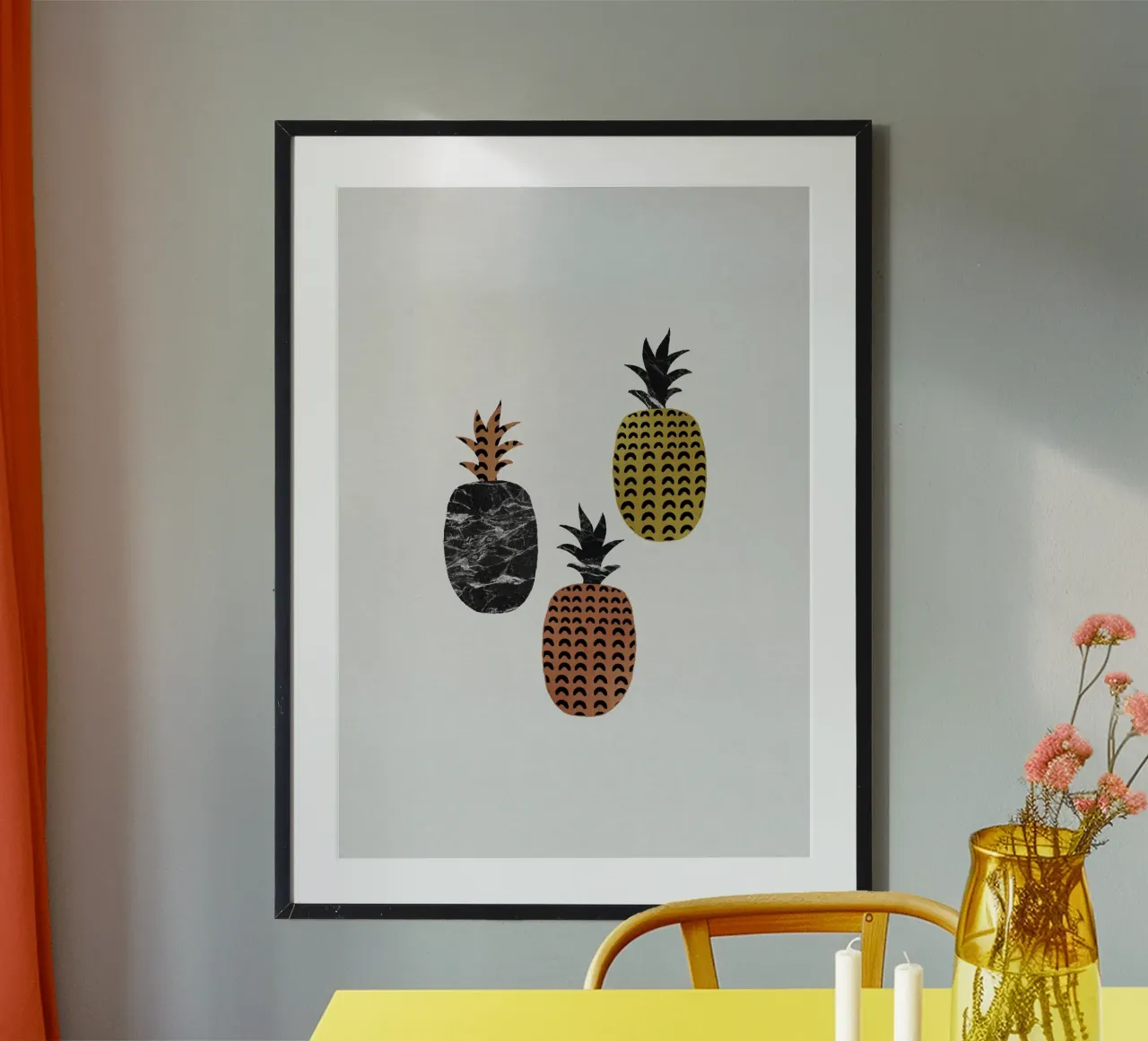 Scandi Pineapples poster da Orara Studio