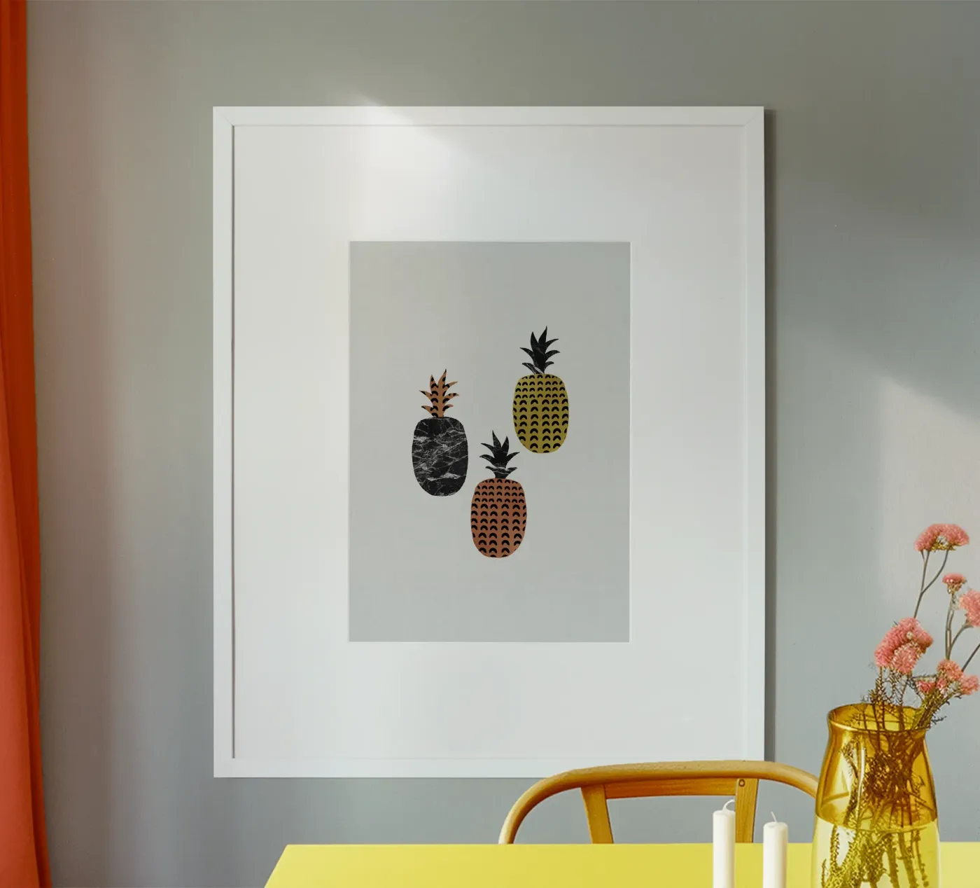 Scandi Pineapples poster da Orara Studio