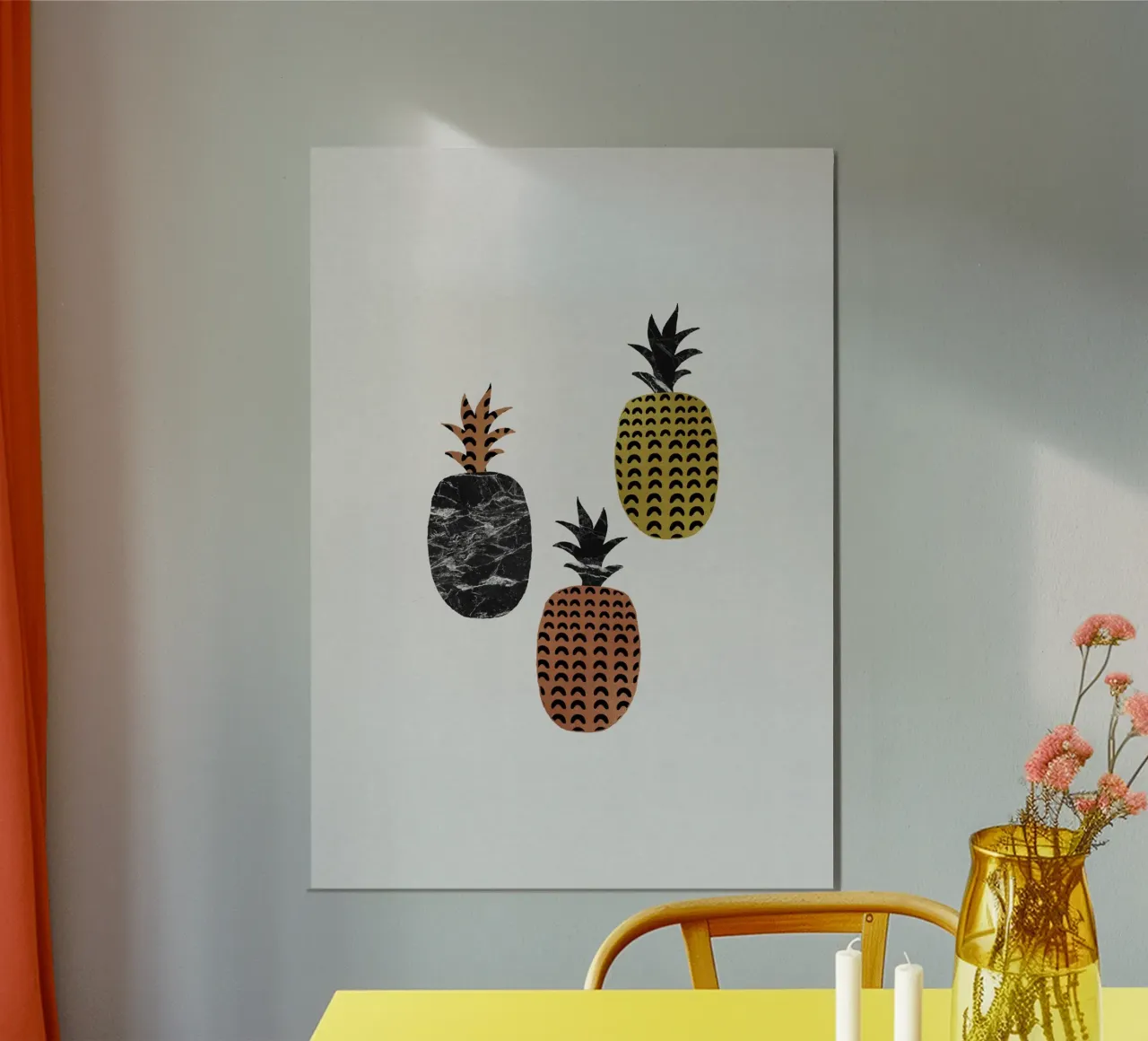 Scandi Pineapples poster da Orara Studio