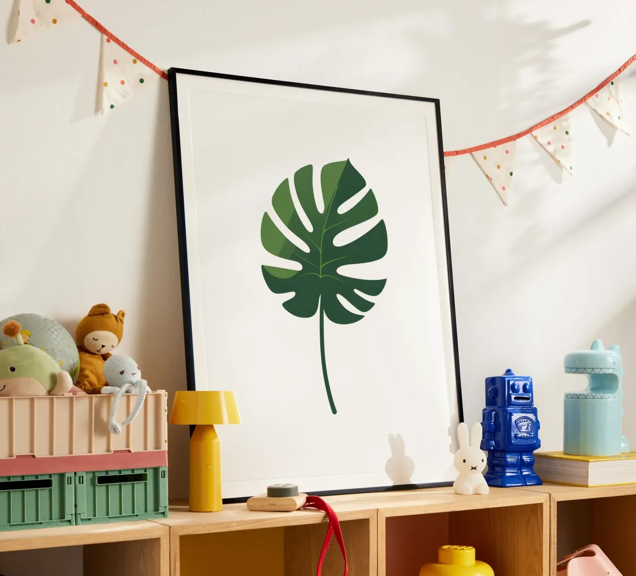vectorblad poster van botanical shop
