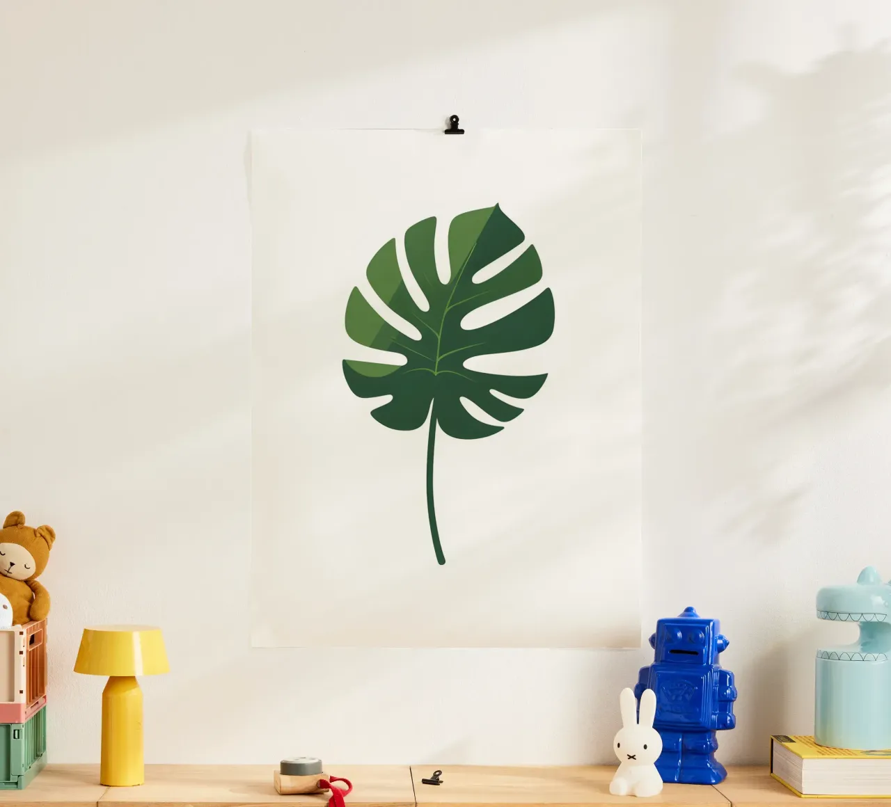 vectorblad poster van botanical shop