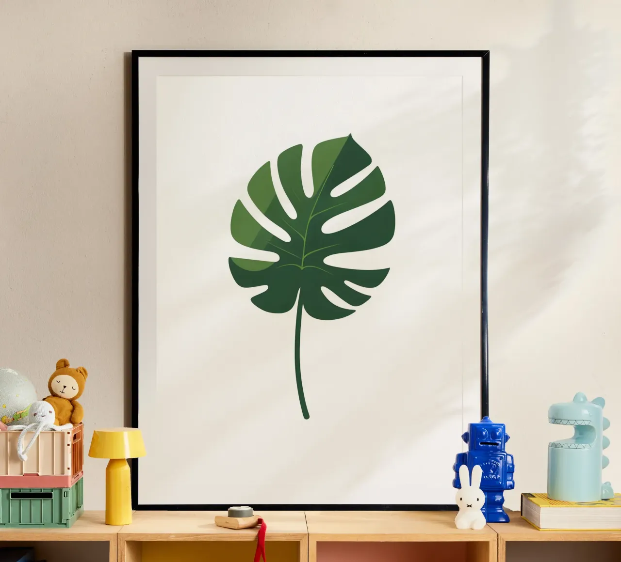 vectorblad poster van botanical shop