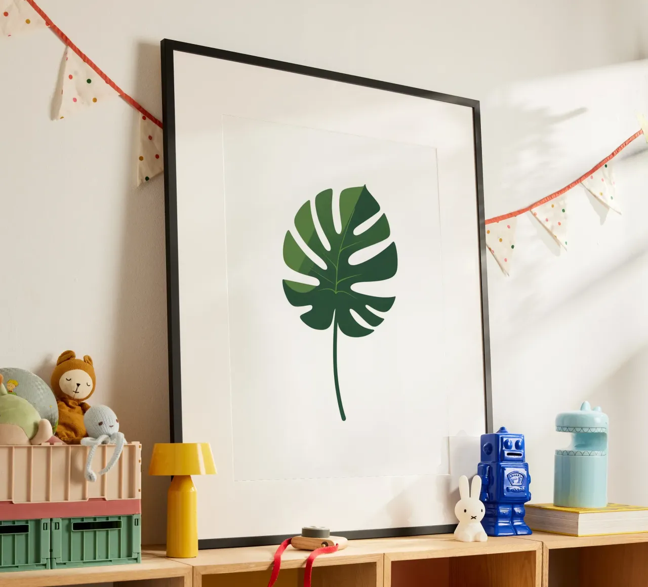 vectorblad poster van botanical shop
