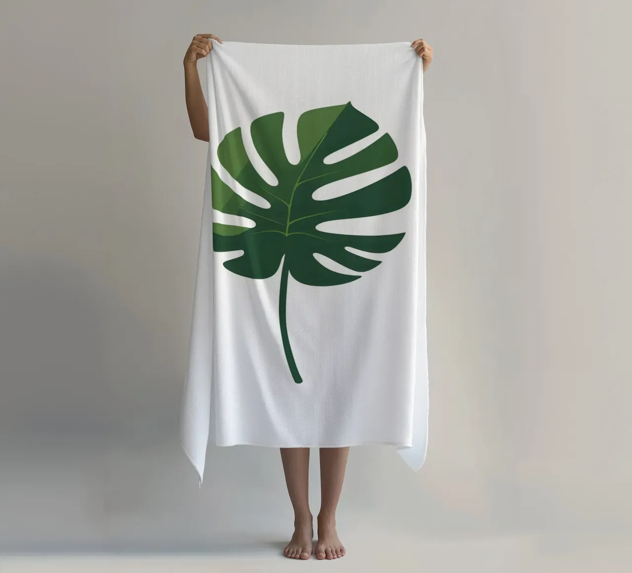 vector leaf beach towel by botanical shop