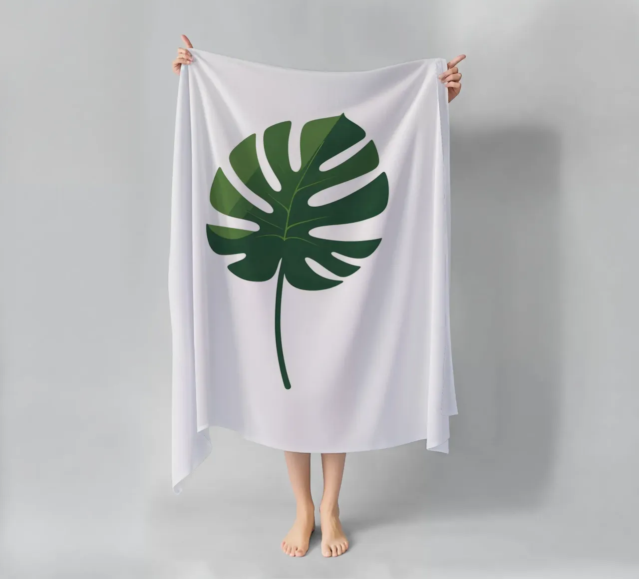 vector leaf beach towel by botanical shop
