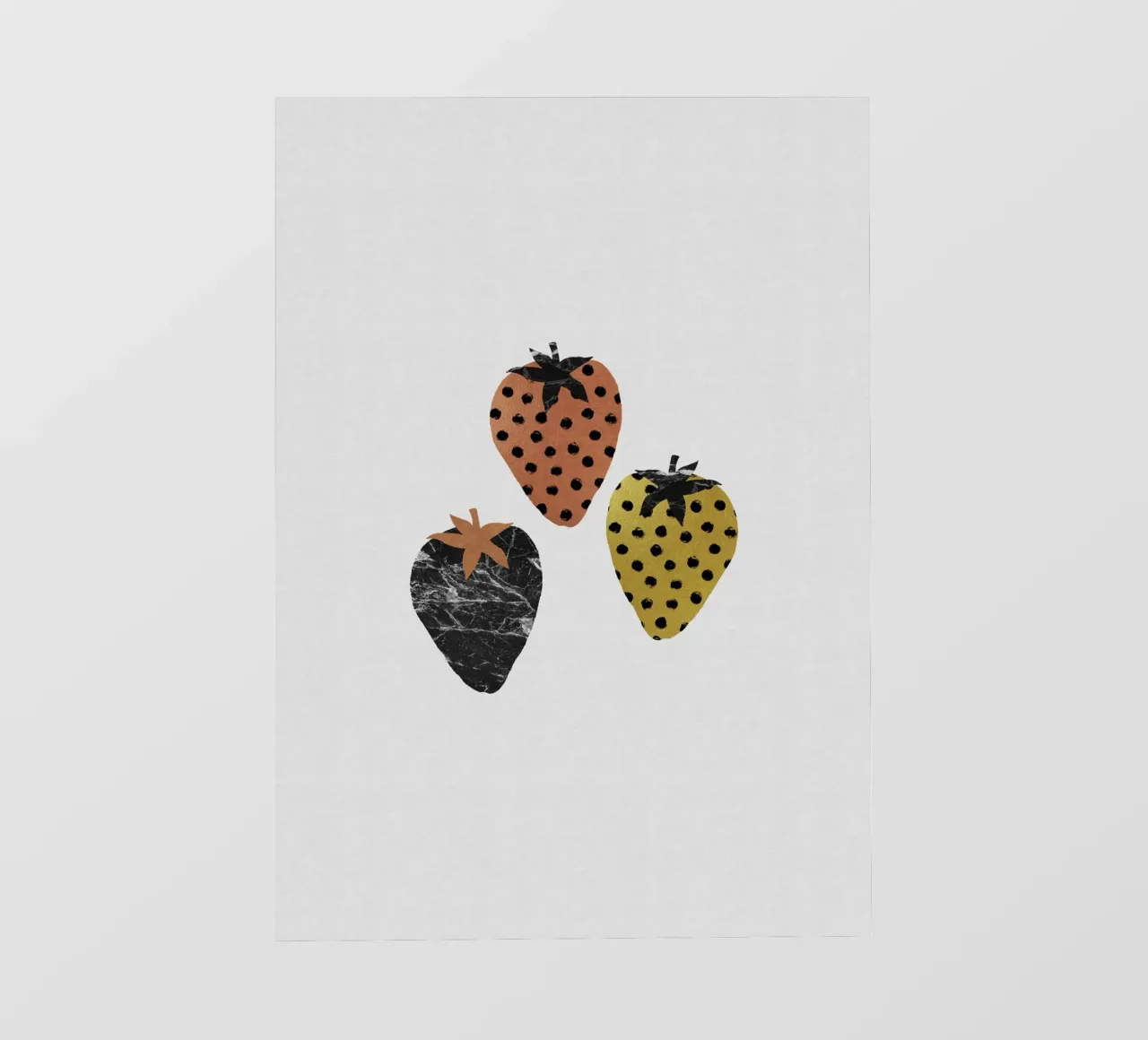 Fragole scandinave telo in pvc da Orara Studio