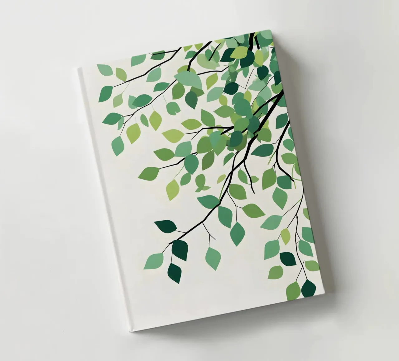 branch with droping leaf notebook by botanical shop