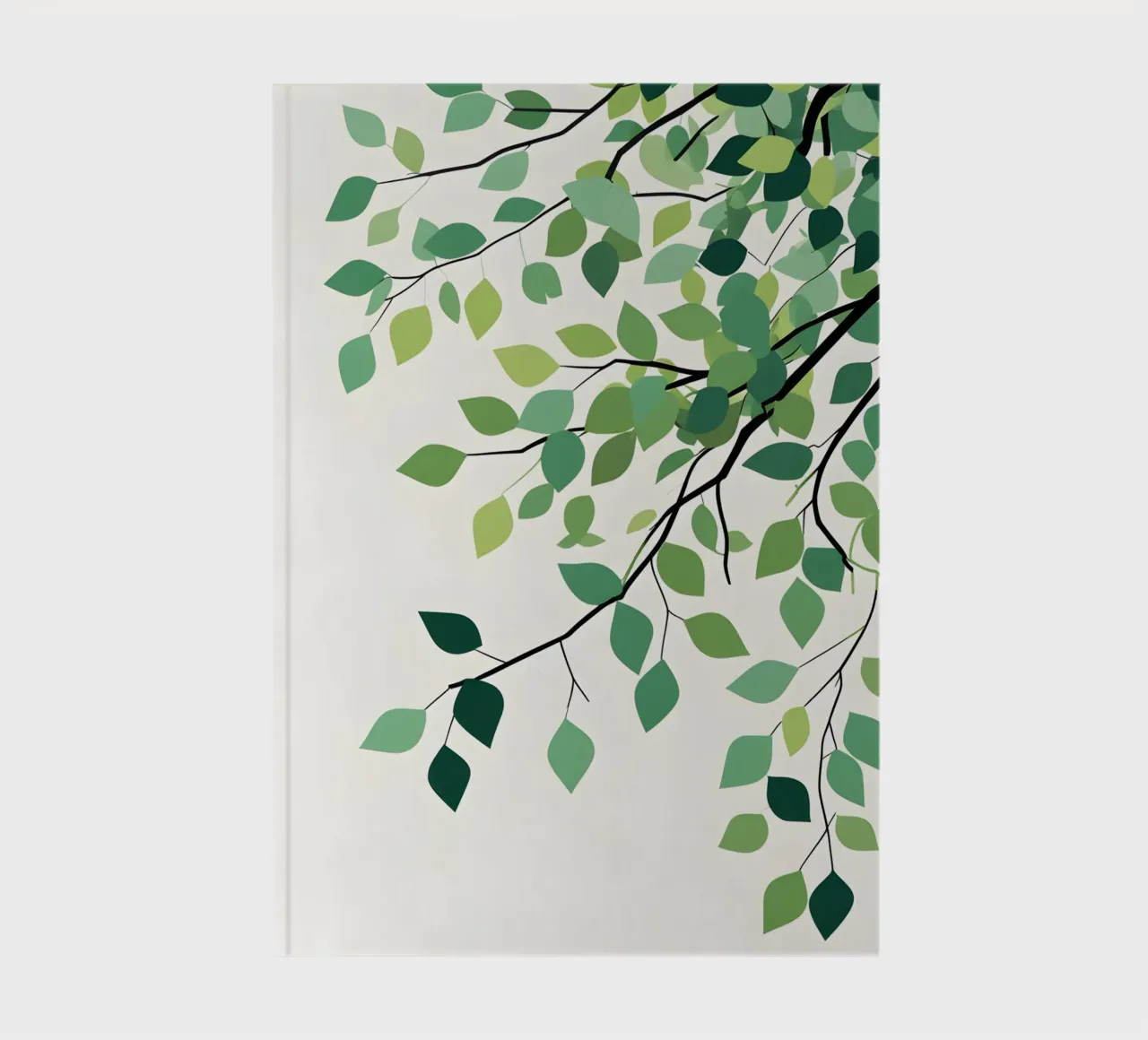 branch with droping leaf notebook by botanical shop