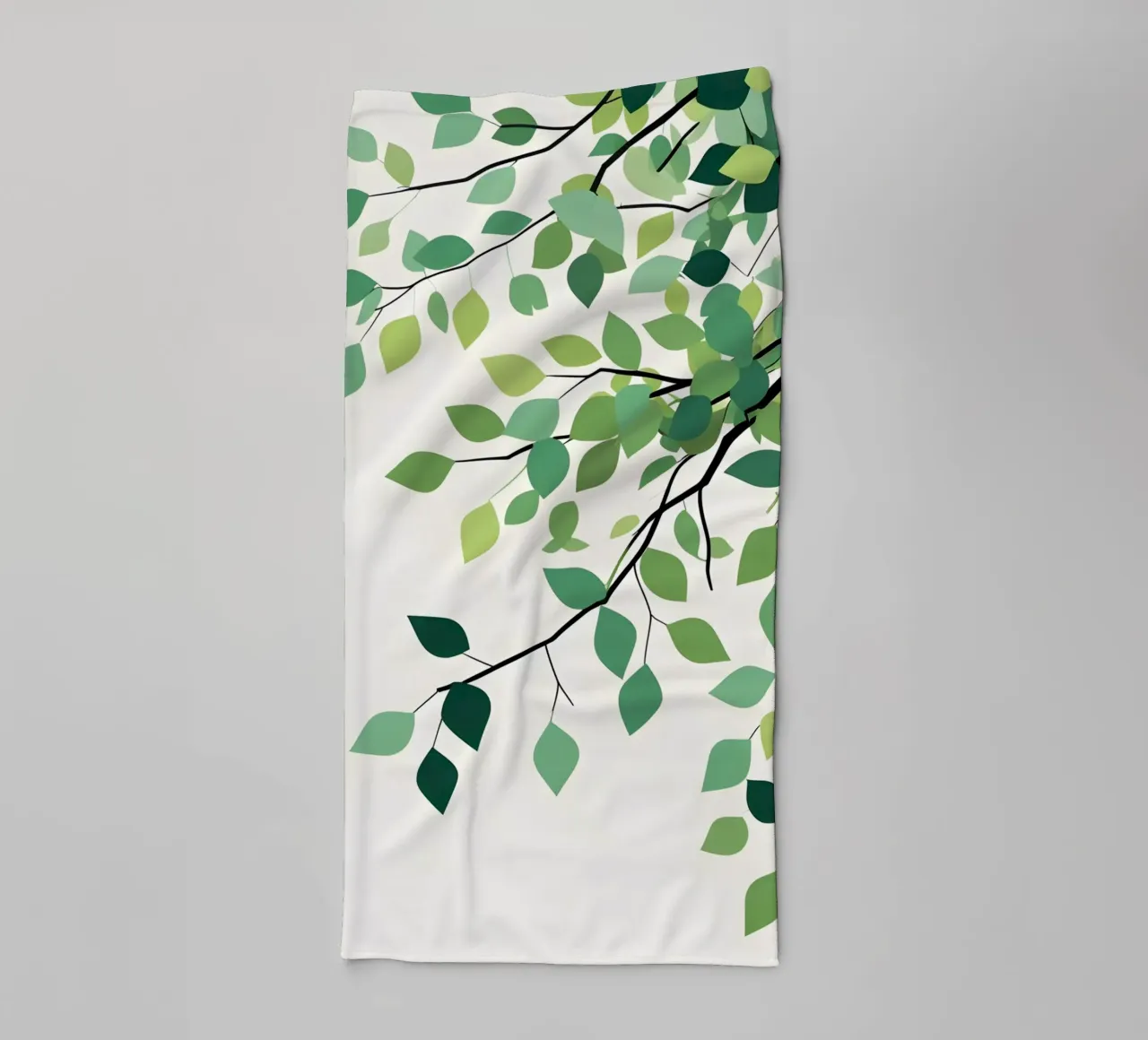 branch with droping leaf towel by botanical shop