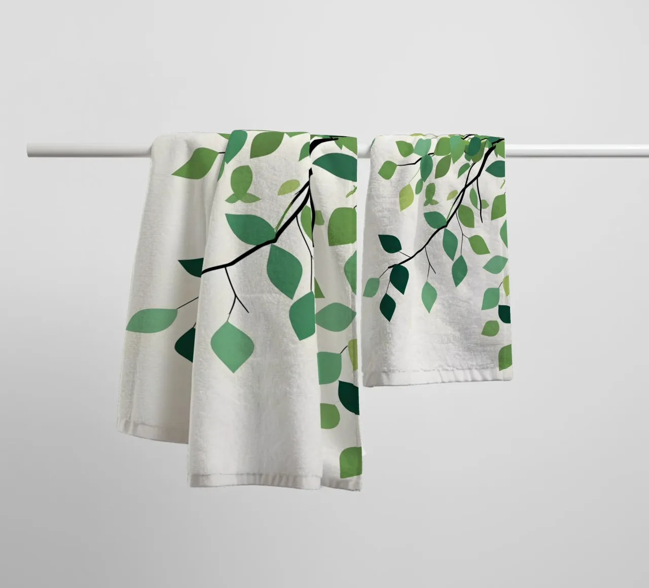 branch with droping leaf towel by botanical shop
