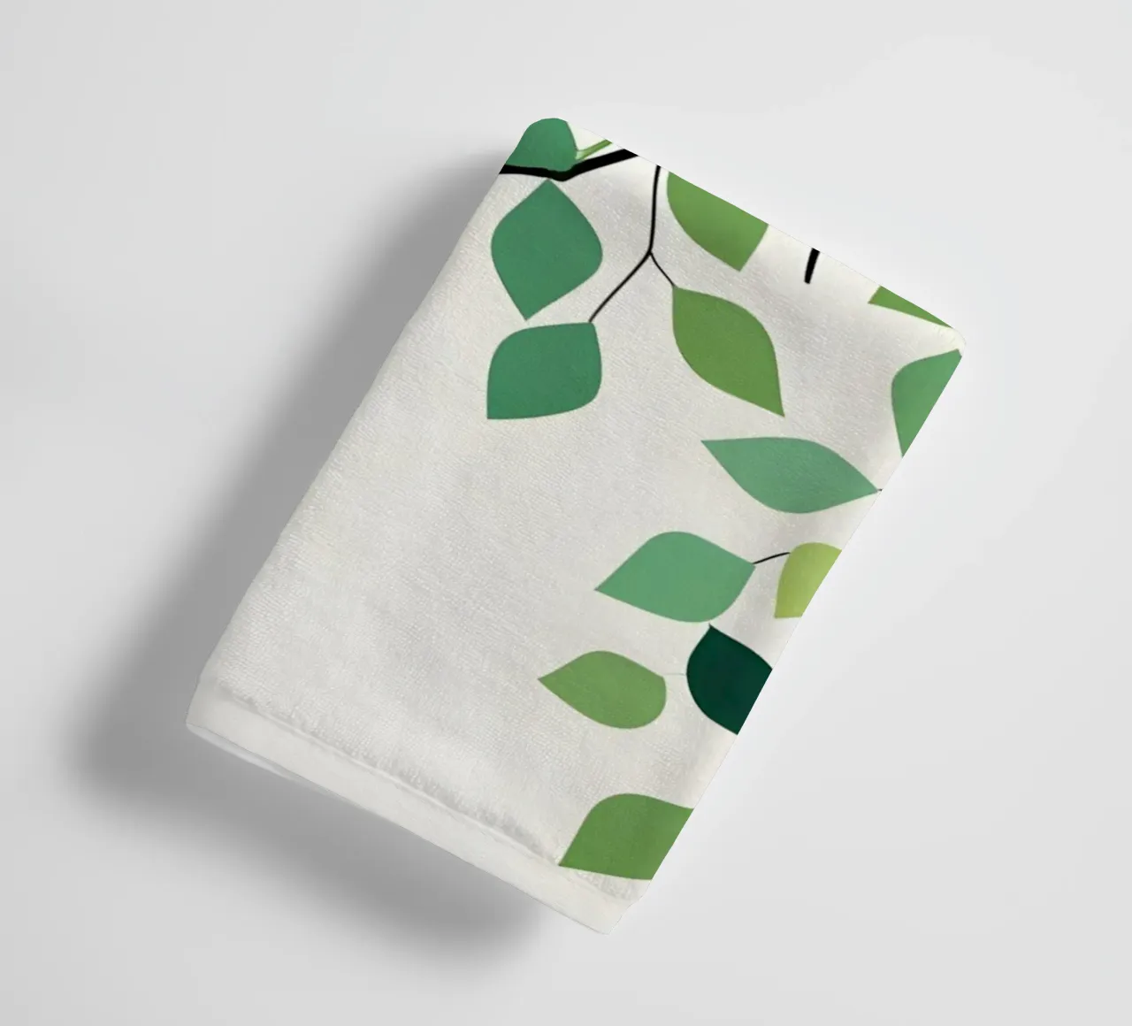 branch with droping leaf towel by botanical shop