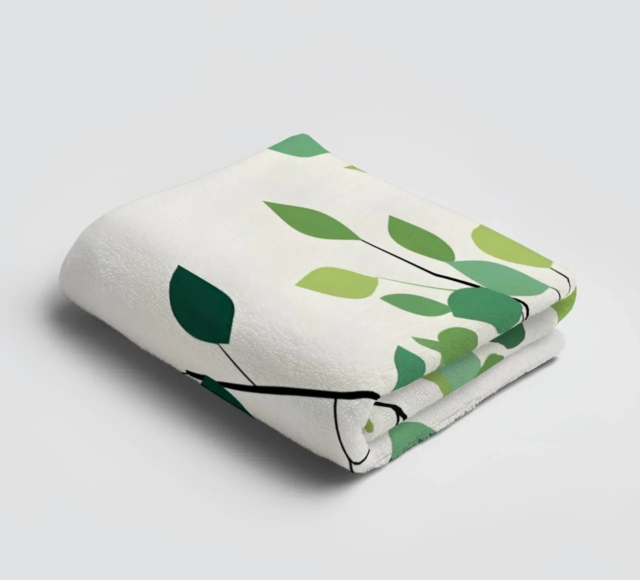 branch with droping leaf towel by botanical shop