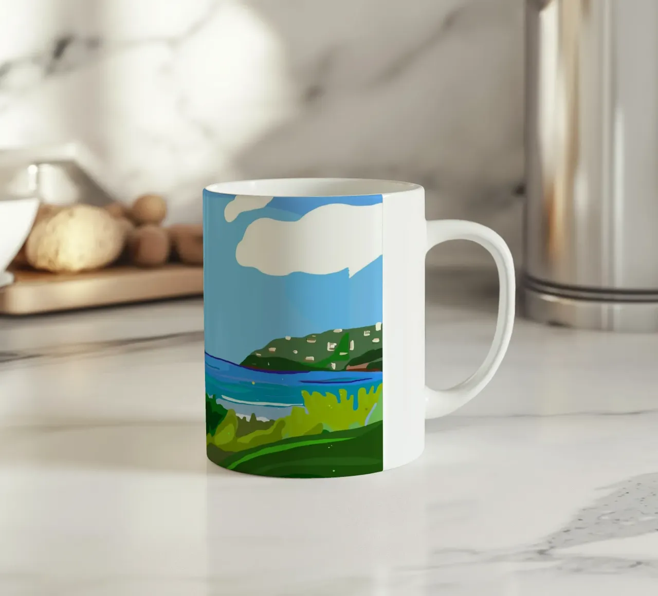 beach ceramic mug by ALEIDA bold