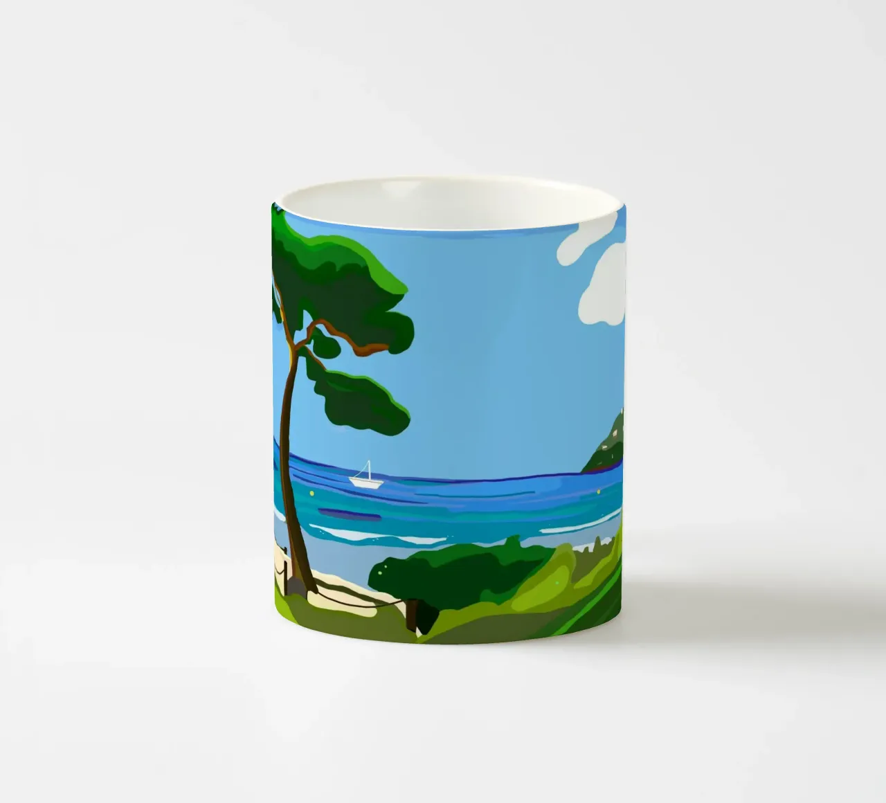 beach ceramic mug by ALEIDA bold