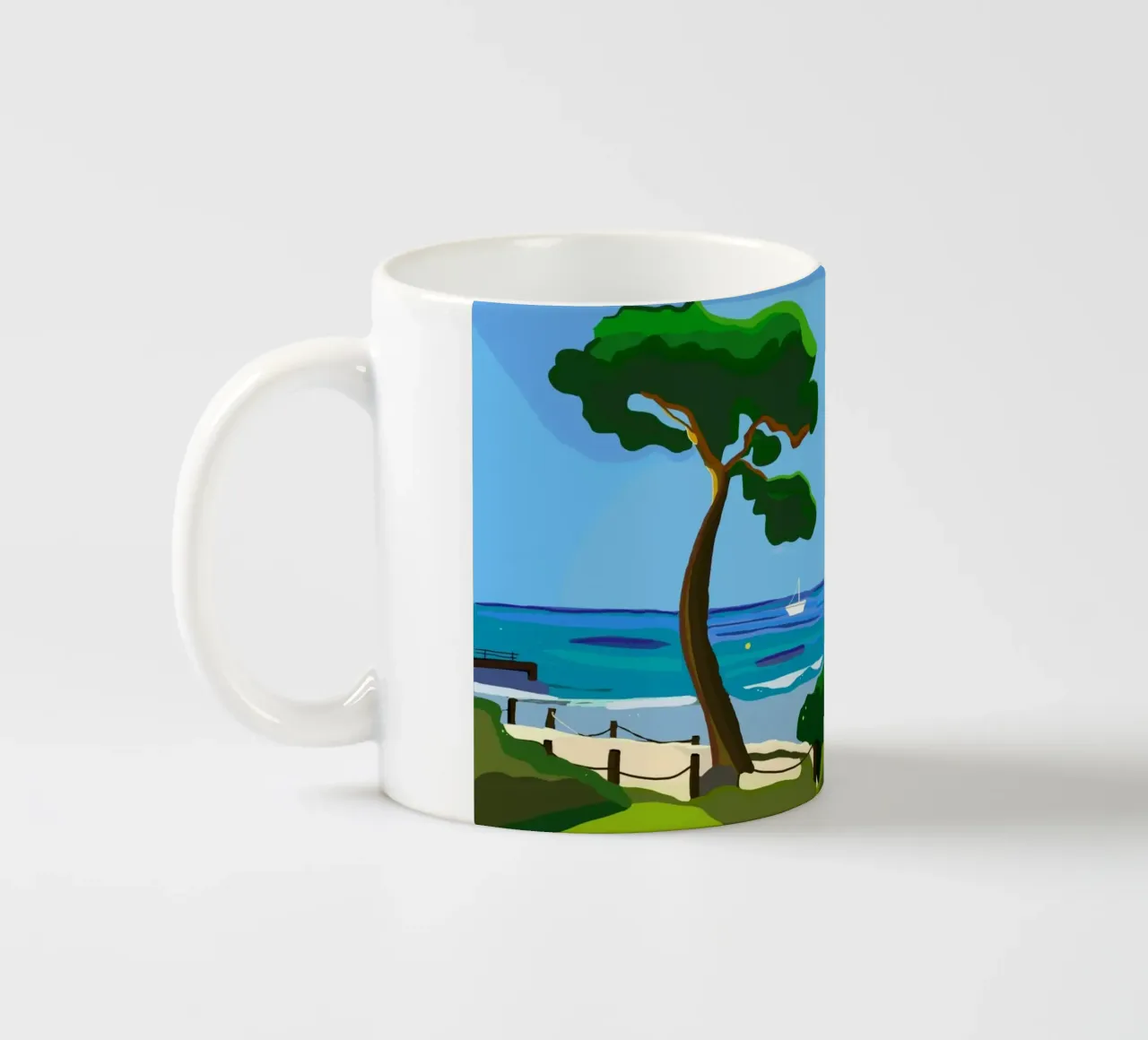 beach ceramic mug by ALEIDA bold