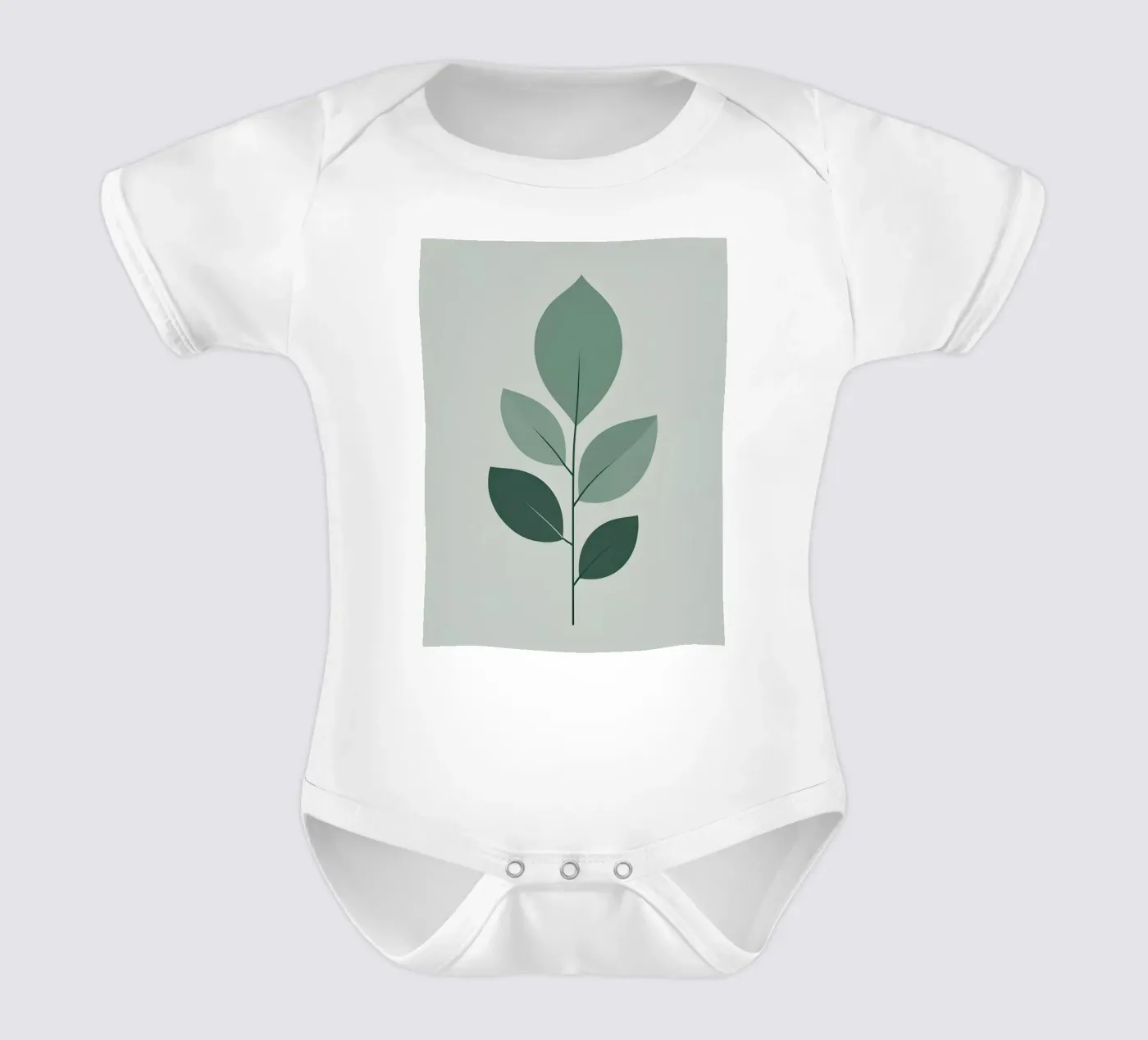 five leaf babyrompertje korte mouwen van botanical shop