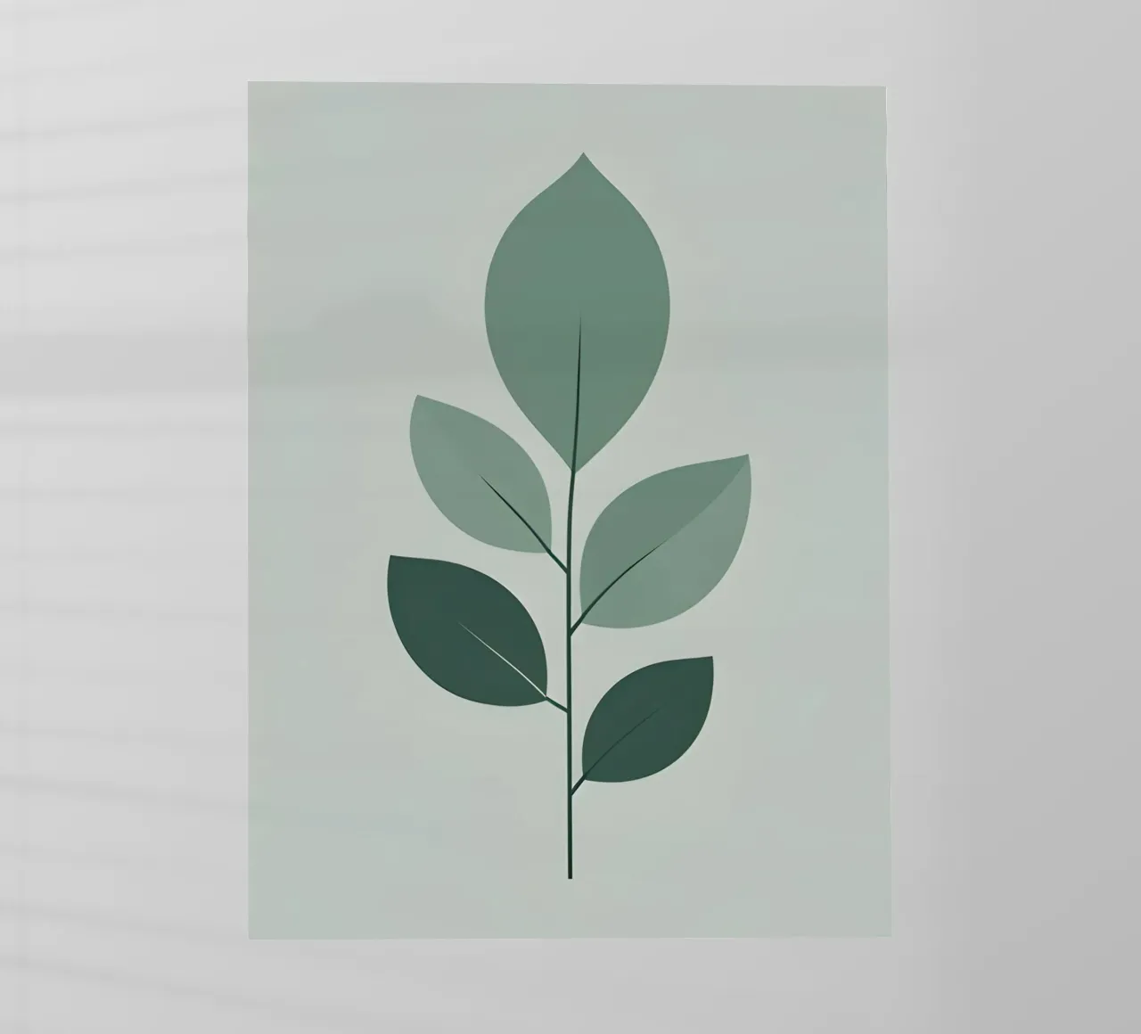 cinque foglie pellicola backlit da botanical shop