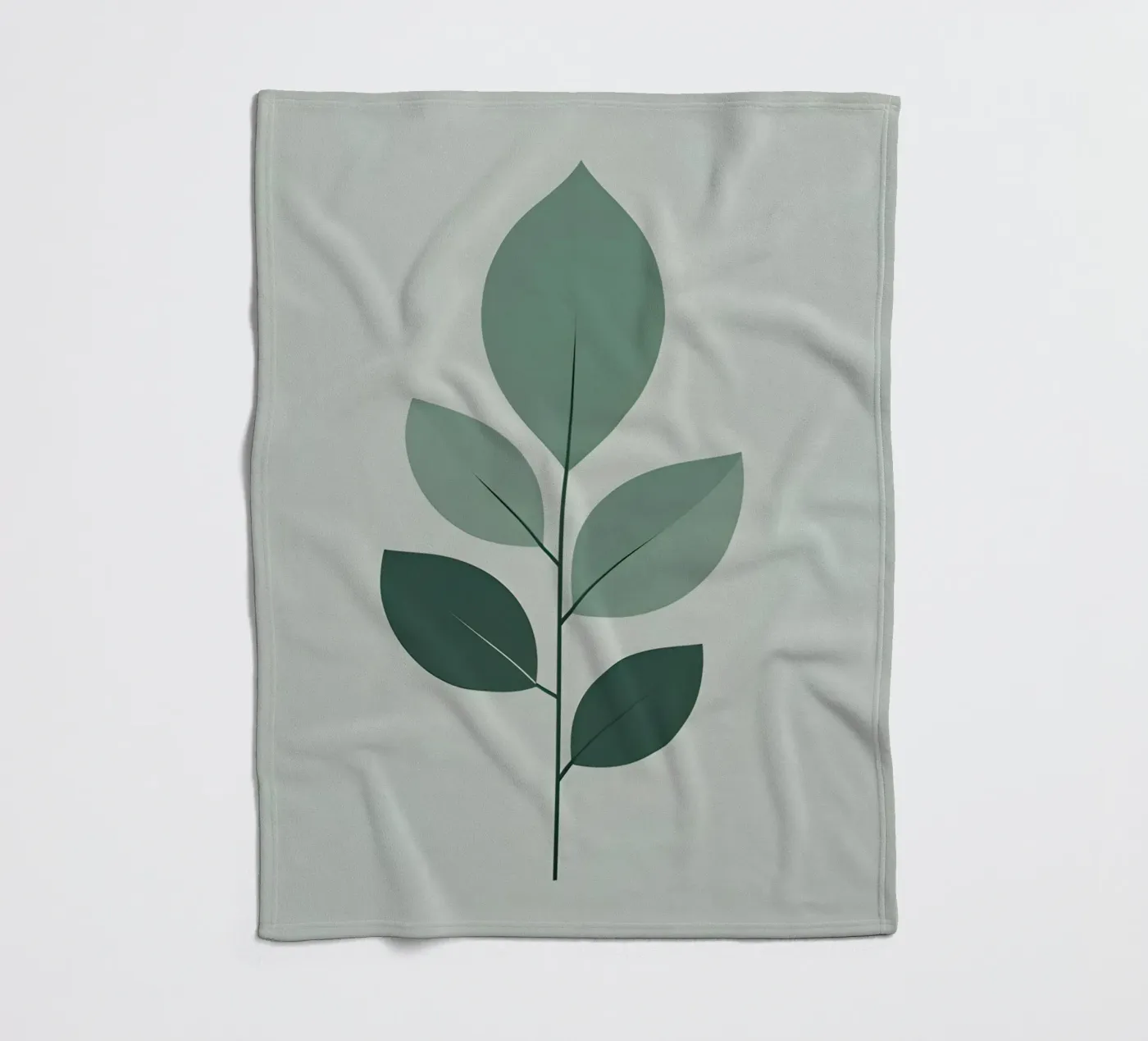 five leaf fleece blanket by botanical shop