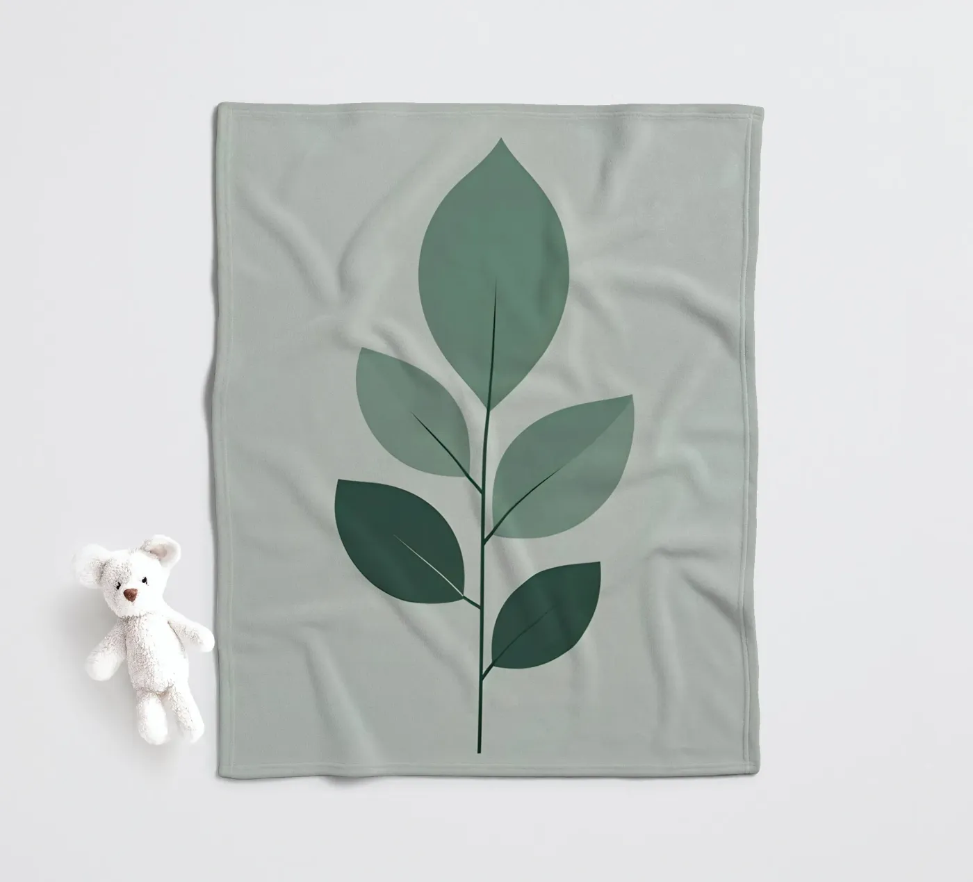 five leaf fleece blanket by botanical shop