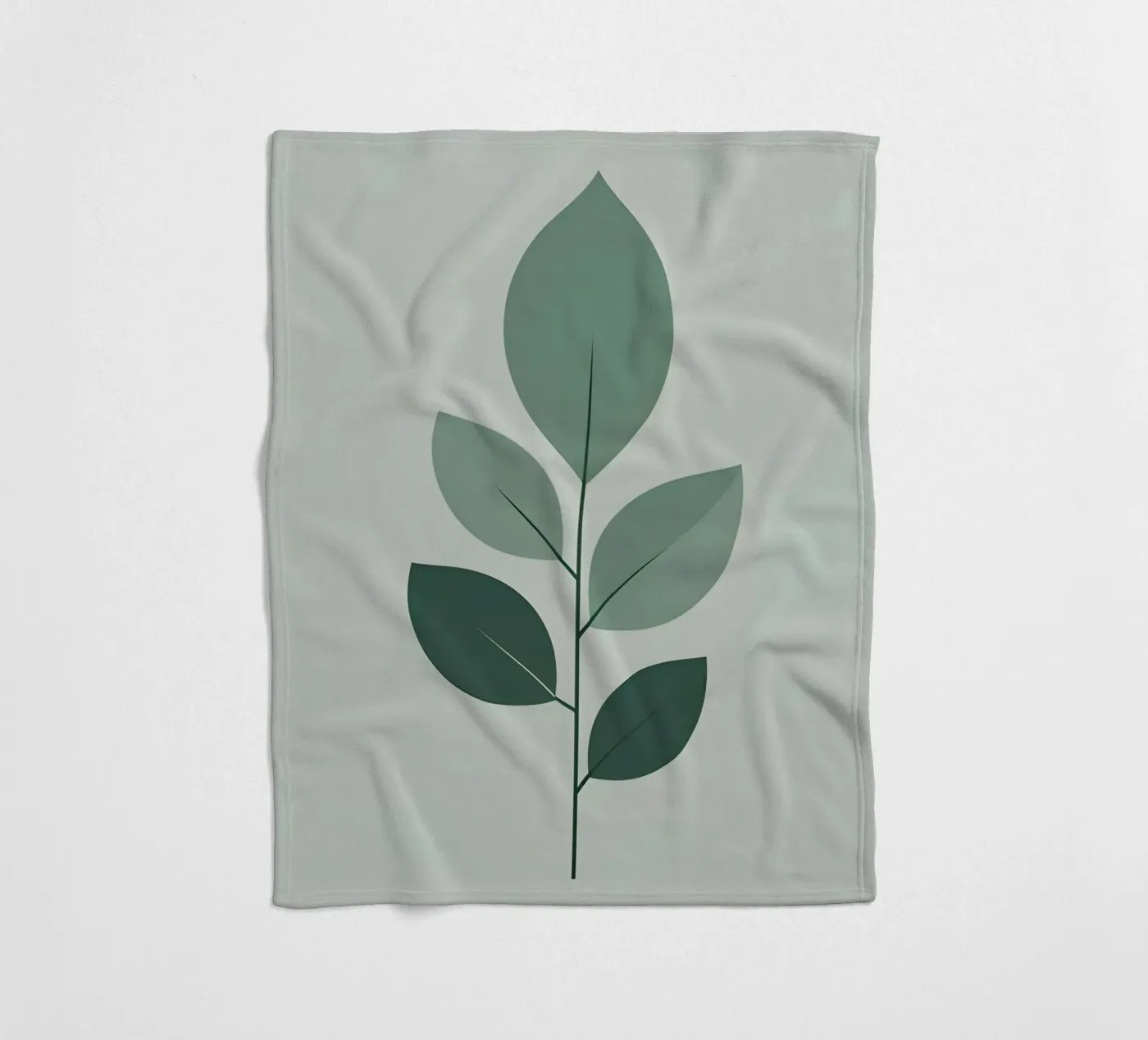 five leaf fleece blanket by botanical shop