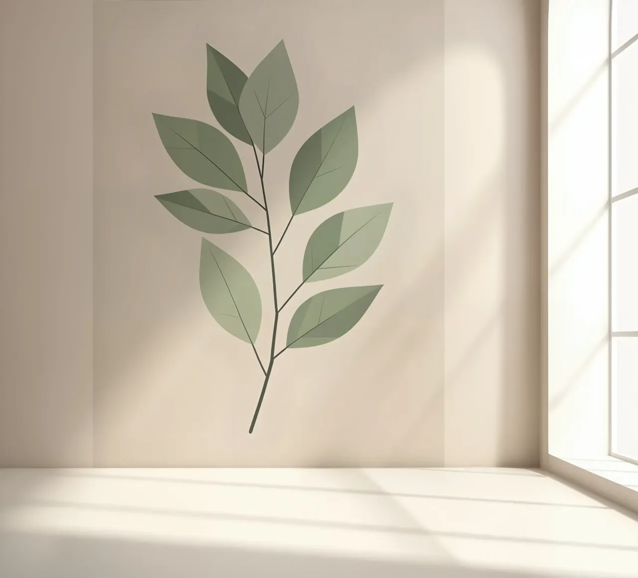 vectorblad fotobehang van botanical shop