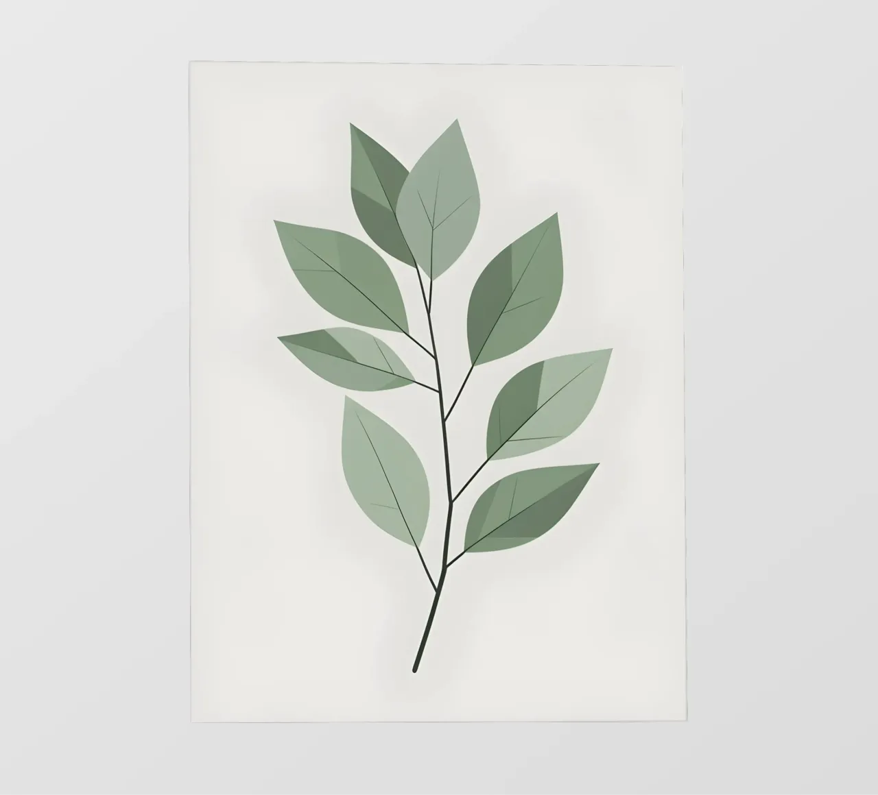 vectorblad fotobehang van botanical shop