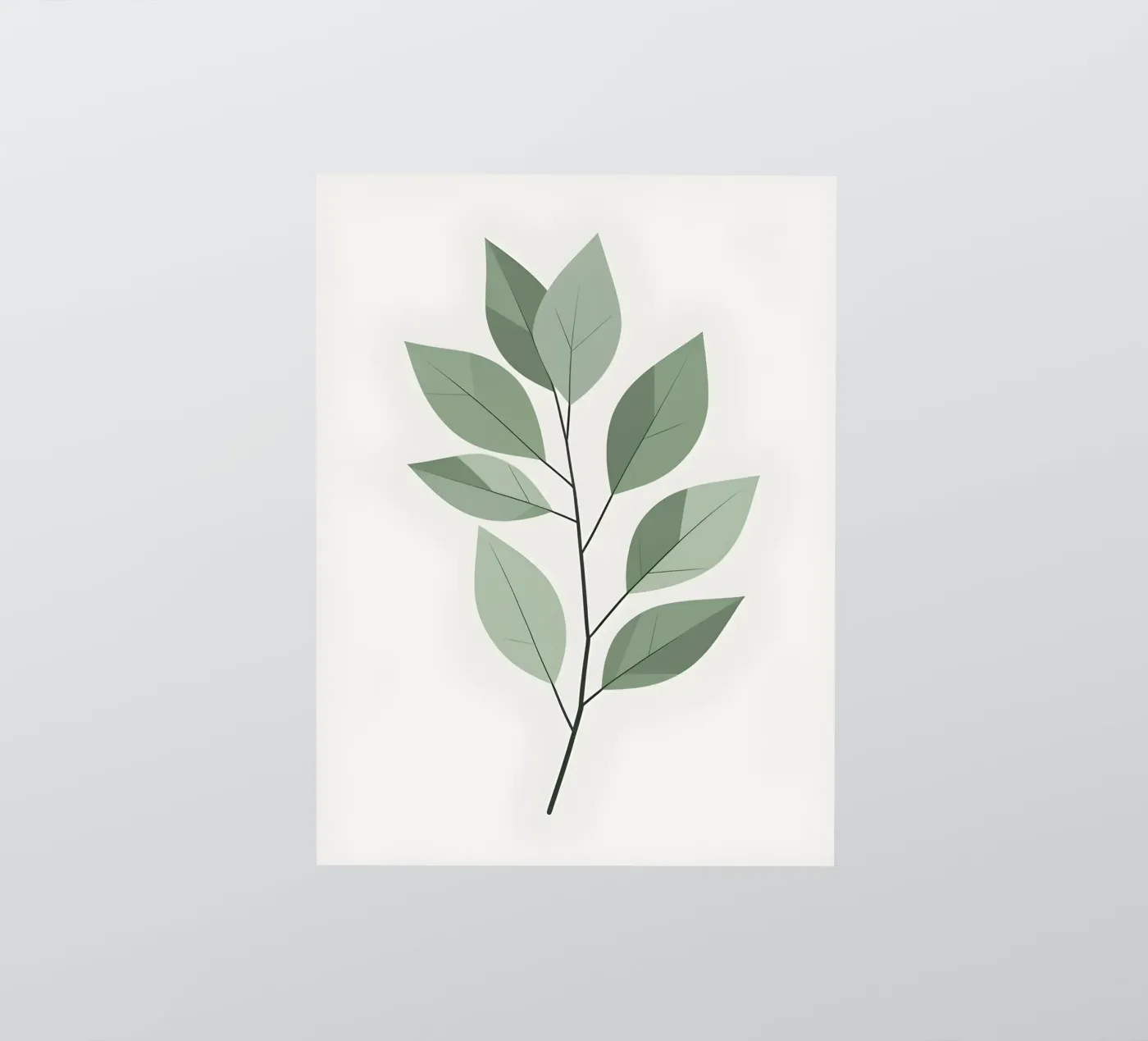 vectorblad sticker van botanical shop