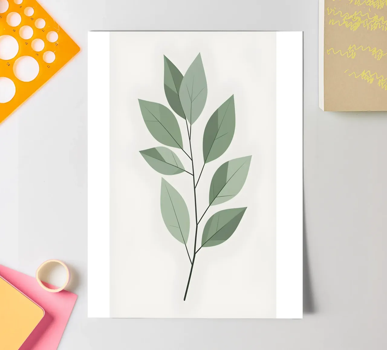 vector leaf sticker sheet by botanical shop