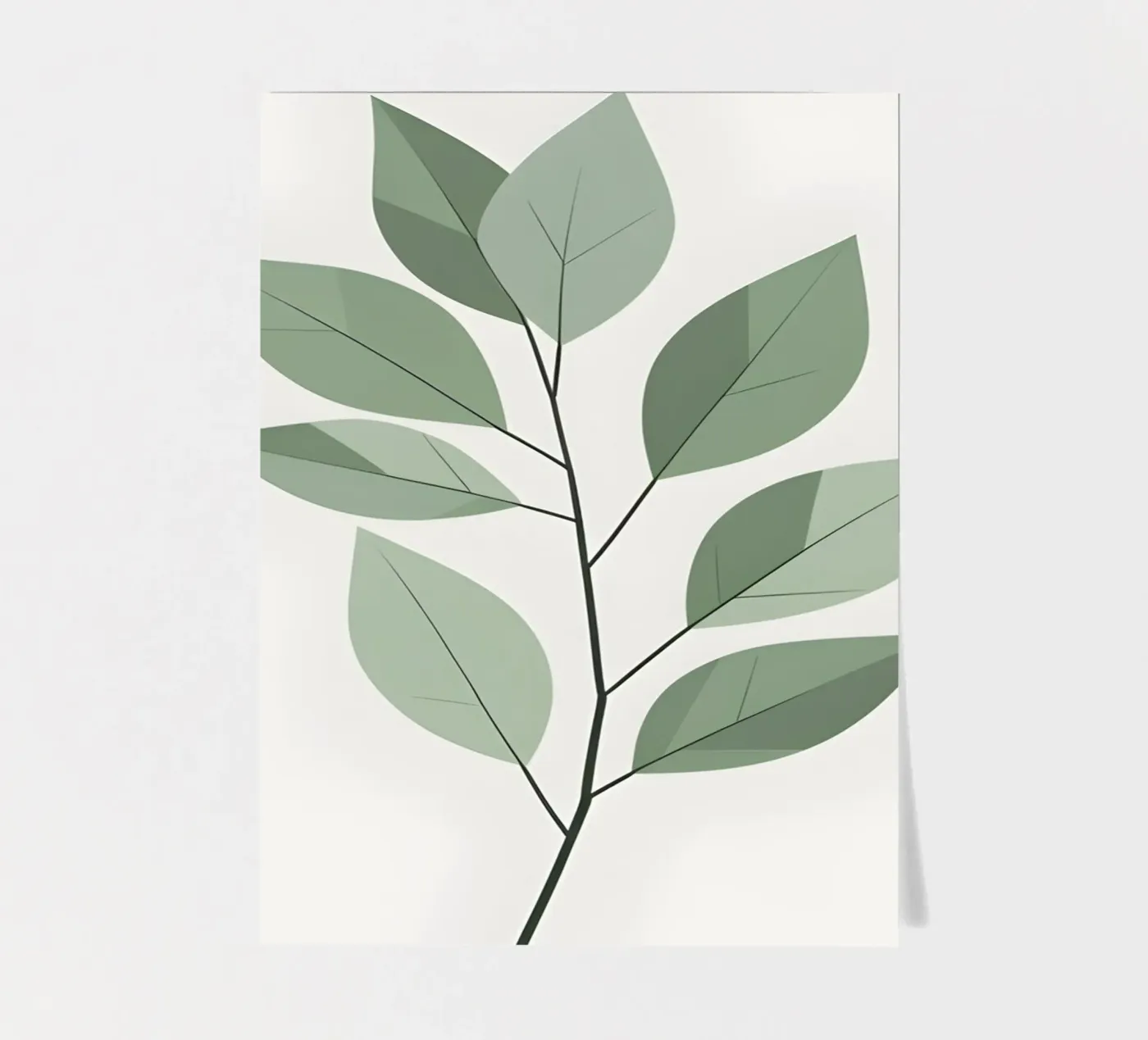 vector leaf foglio adesivo da botanical shop