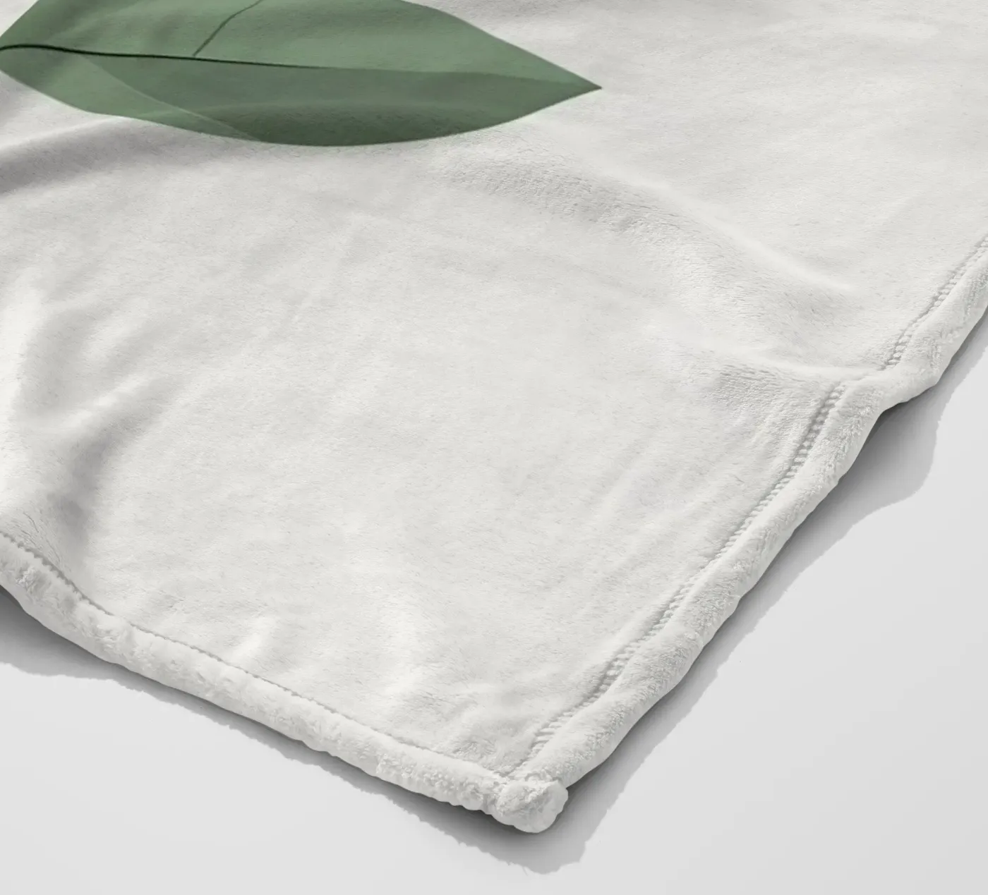 vector leaf fleece blanket by botanical shop