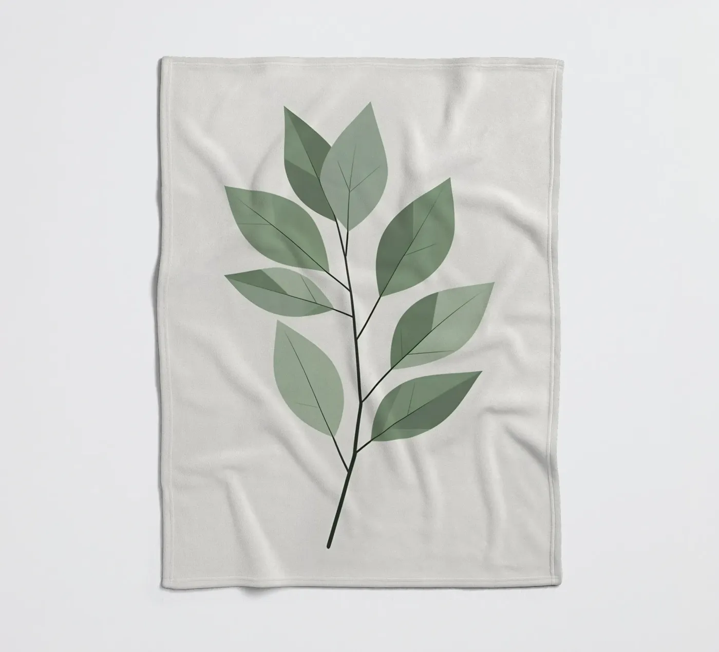 vector leaf fleece blanket by botanical shop