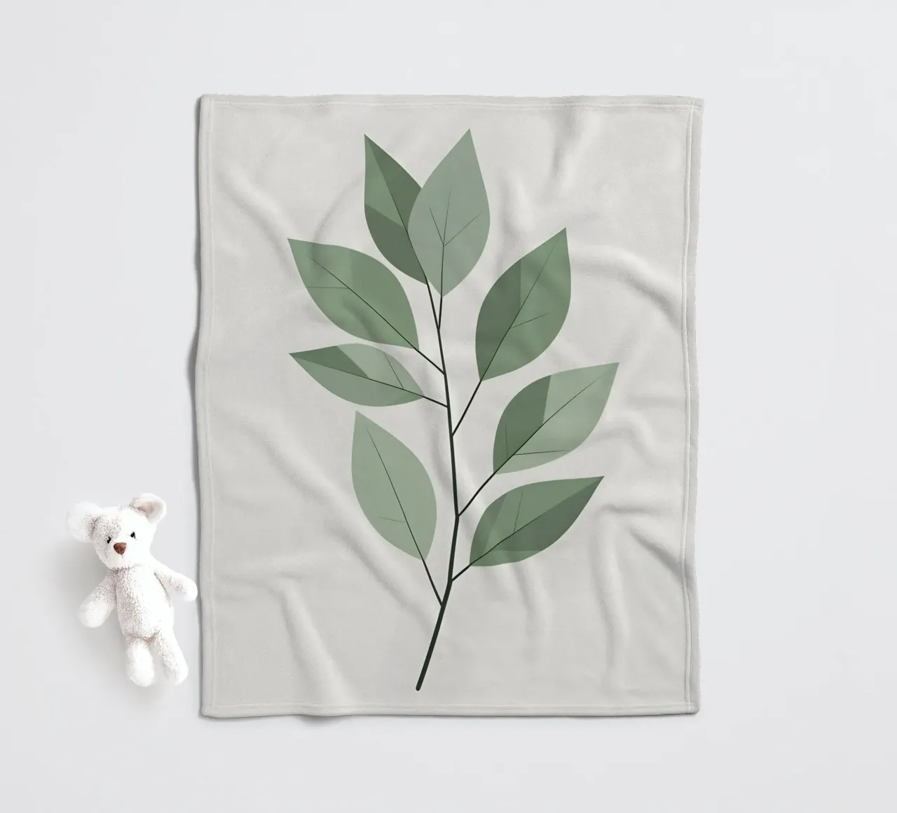 vectorblad fleecedeken van botanical shop