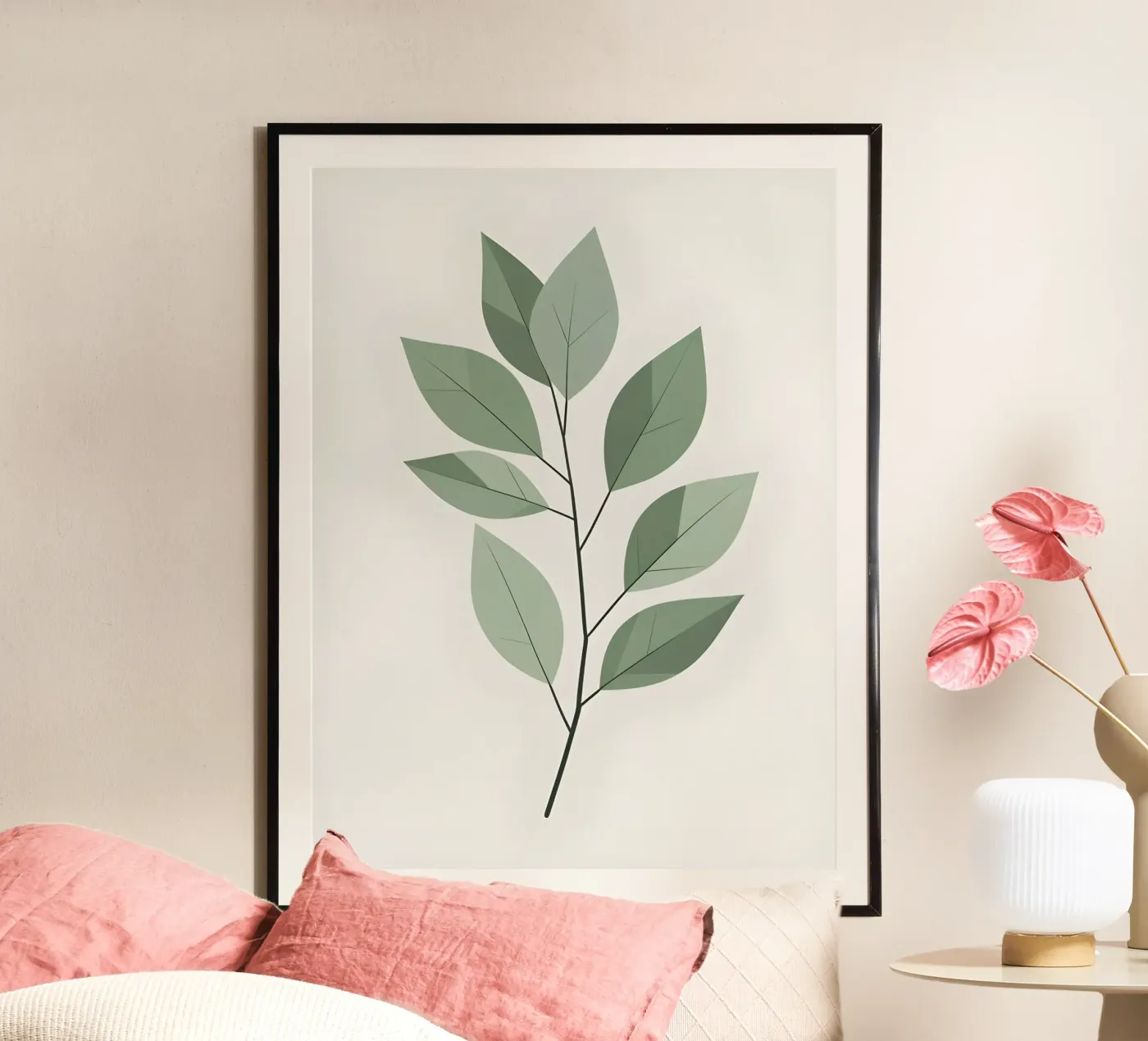vector leaf poster van botanical shop