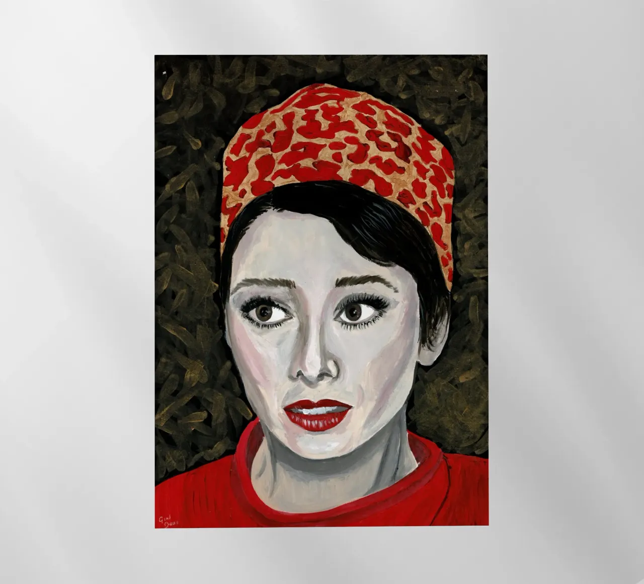 Audrey Hepburn in rosso pellicola backlit da Interior Edit & House Staging