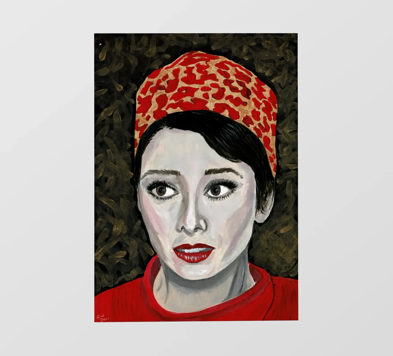 Audrey Hepburn in rosso pellicola backlit da Interior Edit & House Staging