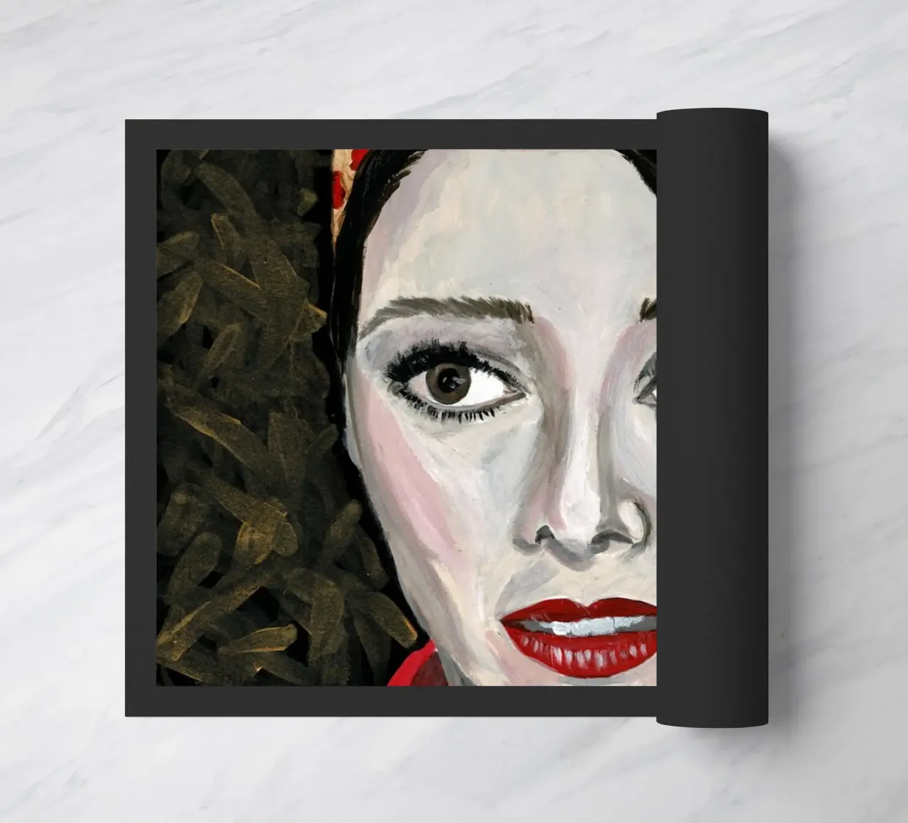 Audrey Hepburn in rosso zerbino da Interior Edit & House Staging